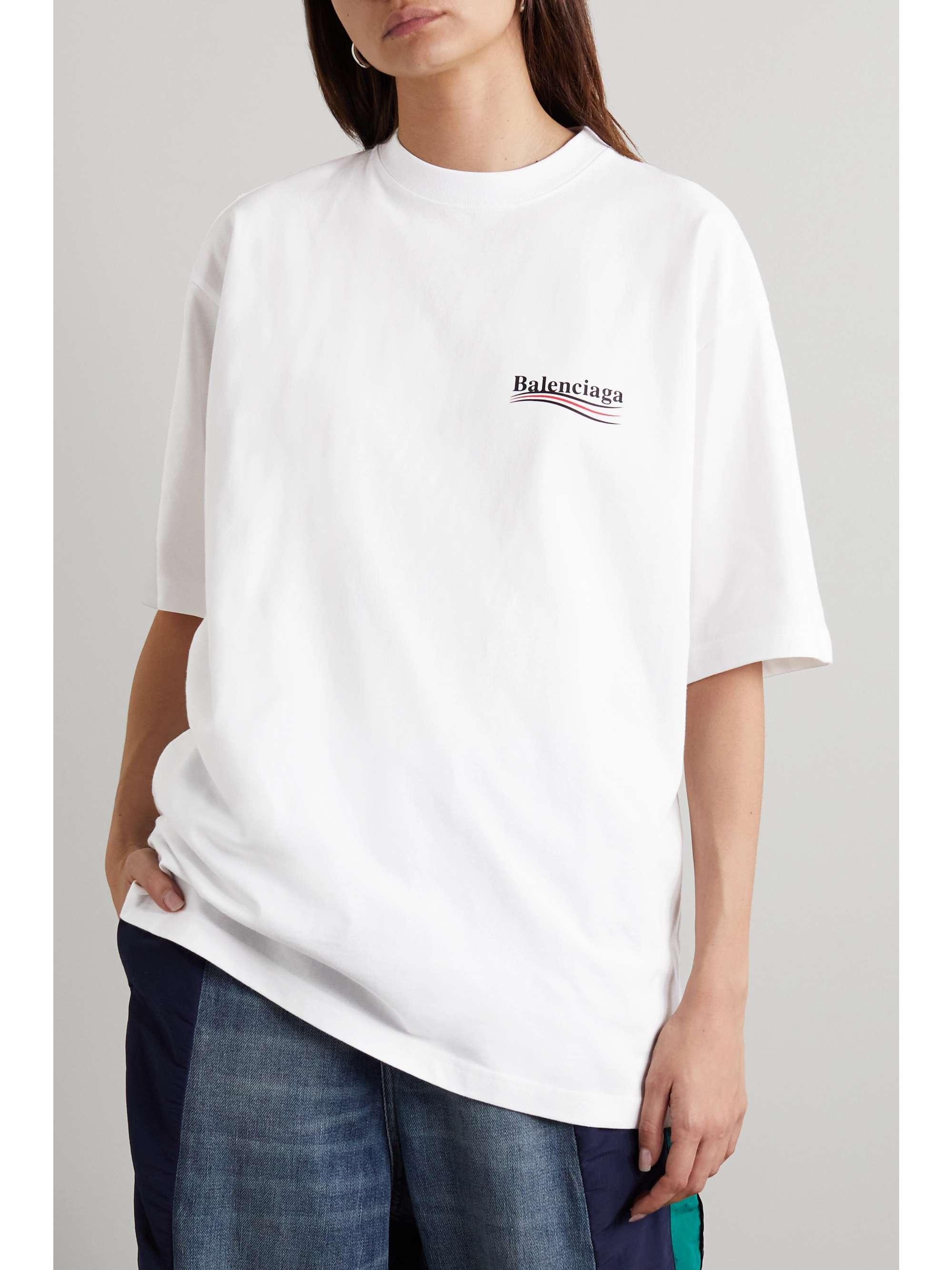 Oversized printed cotton-jersey T-shirt view
