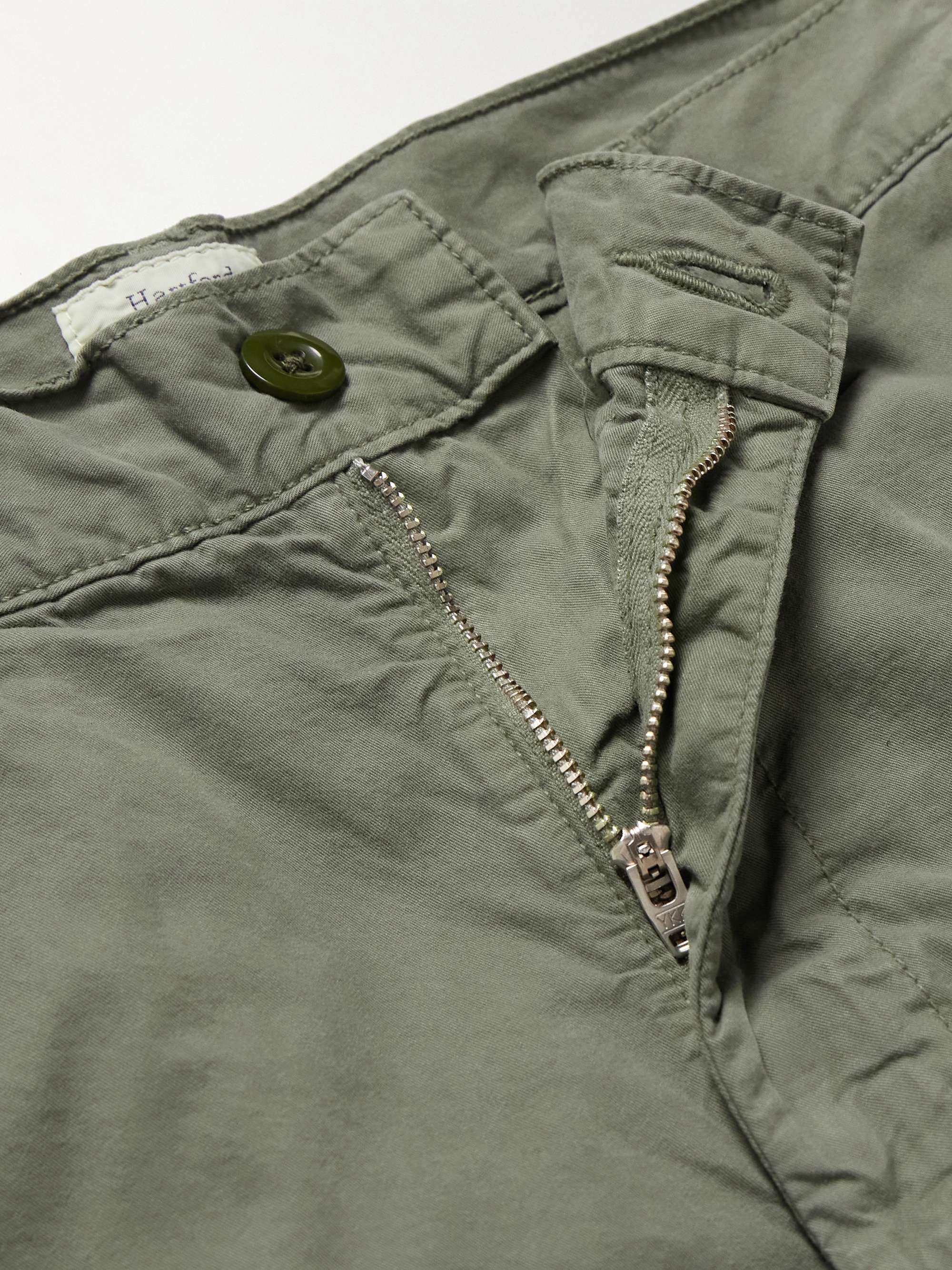 Tapered Cotton-Drill Cargo Trousers view