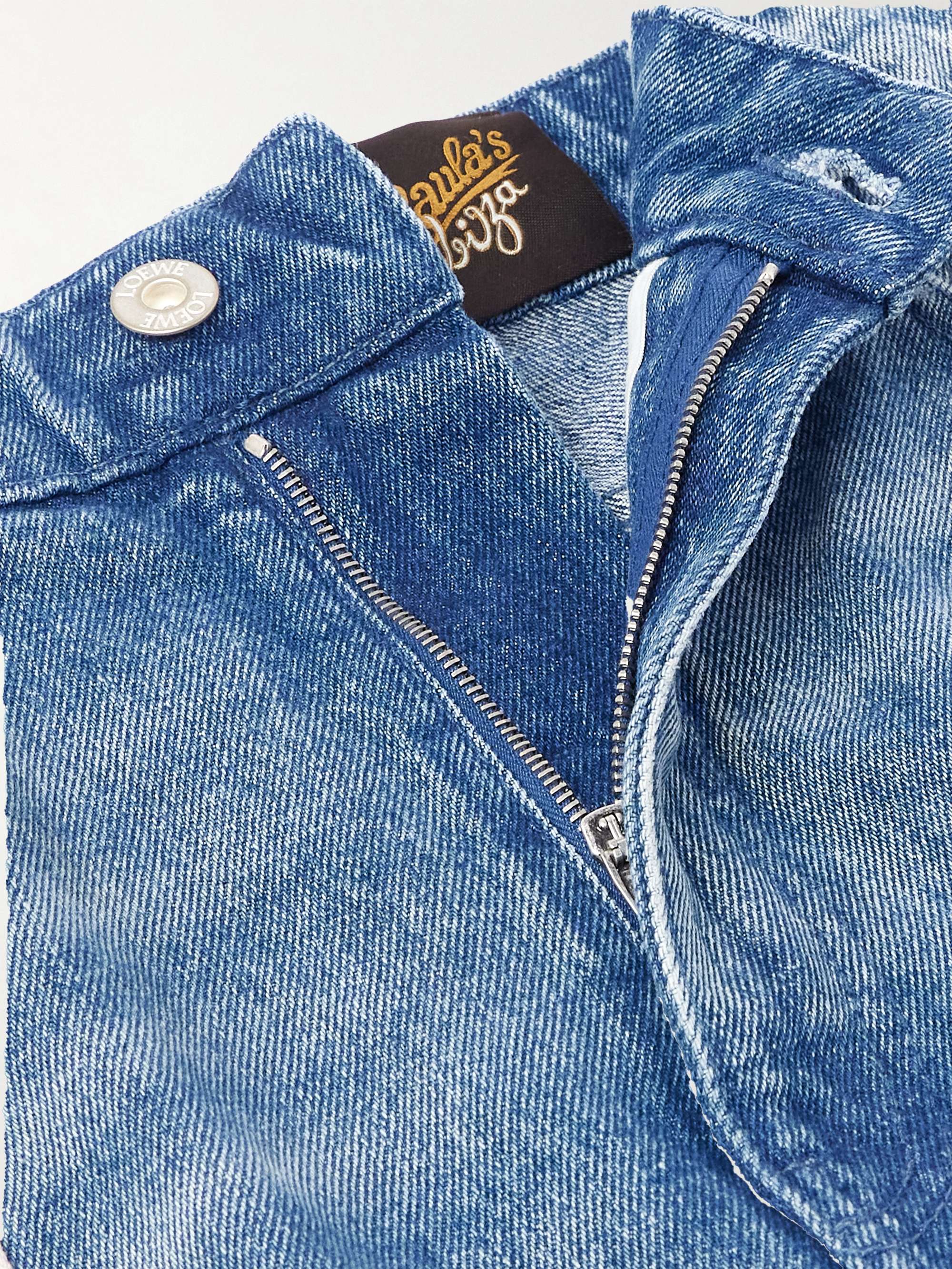 + Paula's Ibiza Straight-Leg Patchwork Distressed Jeans view