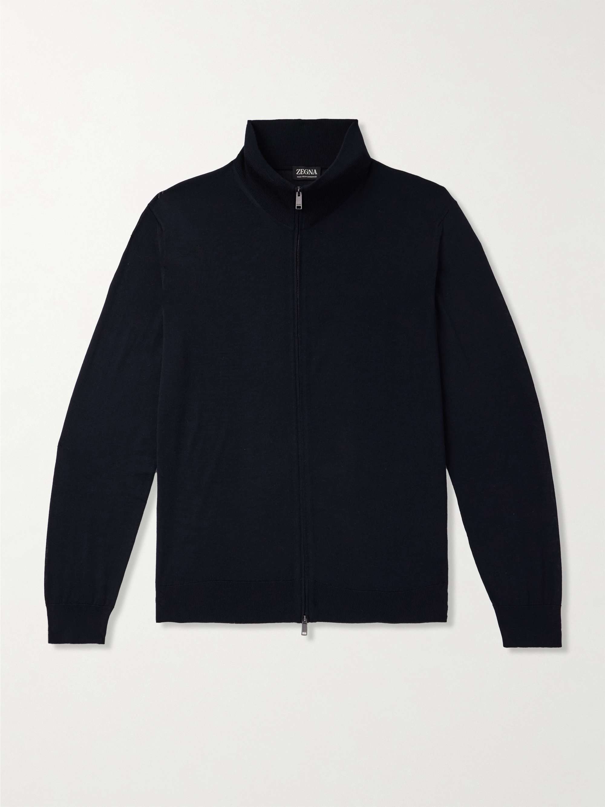 Wool Zip-Up Cardigan hero visual