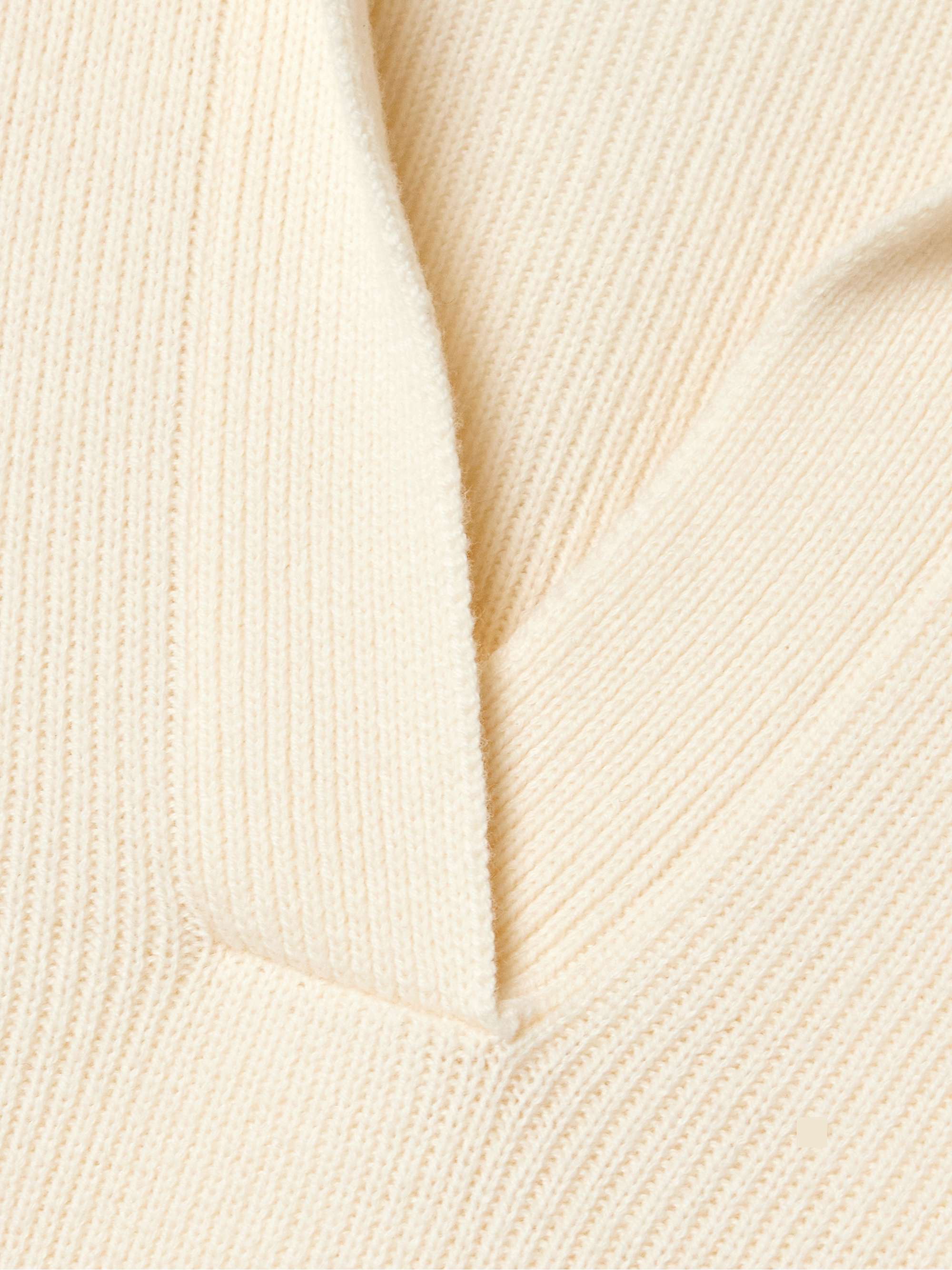 Louise ribbed merino wool and cashmere-blend polo sweater view