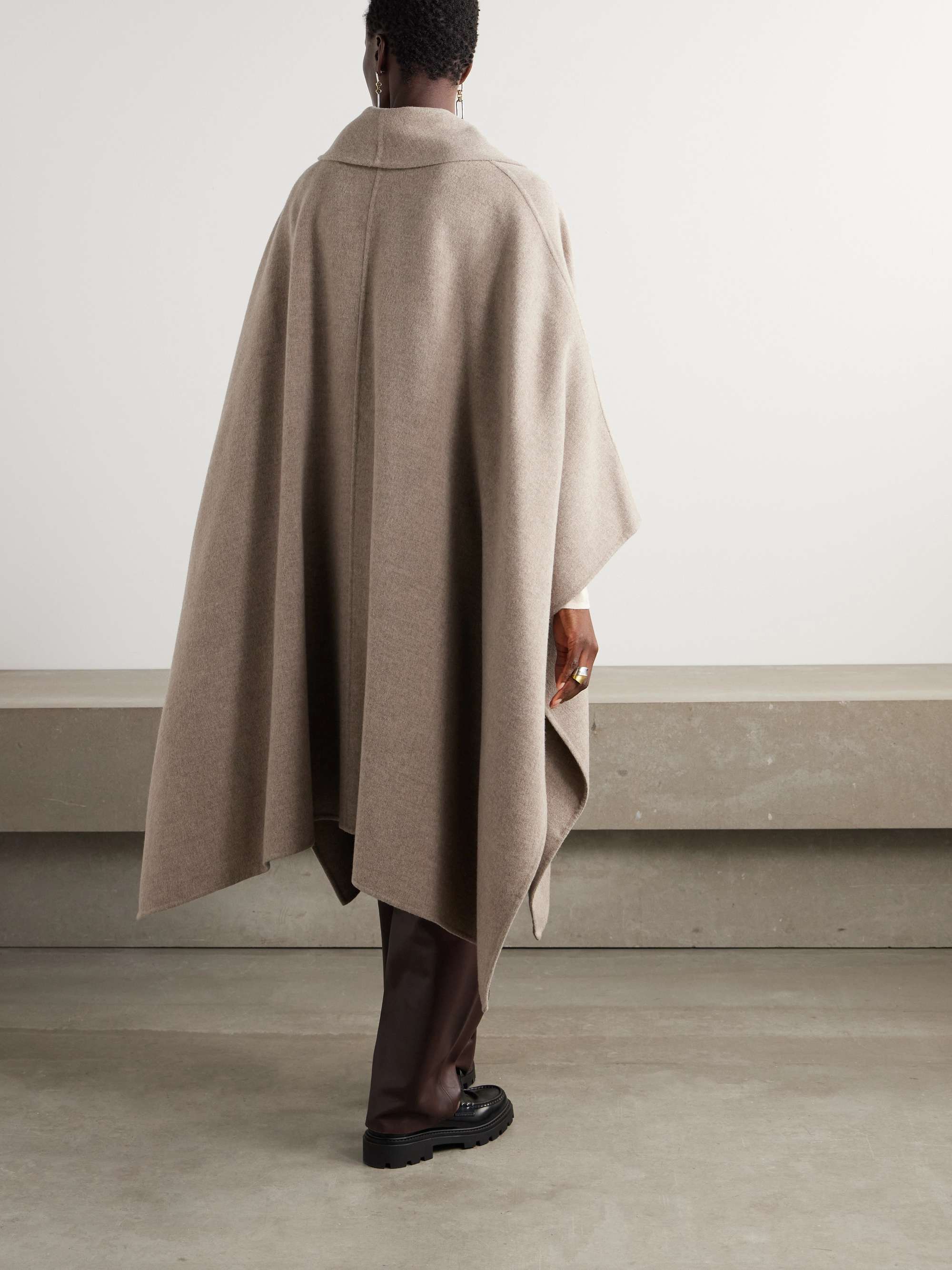 Carrington belted wool and cashmere-blend cape view