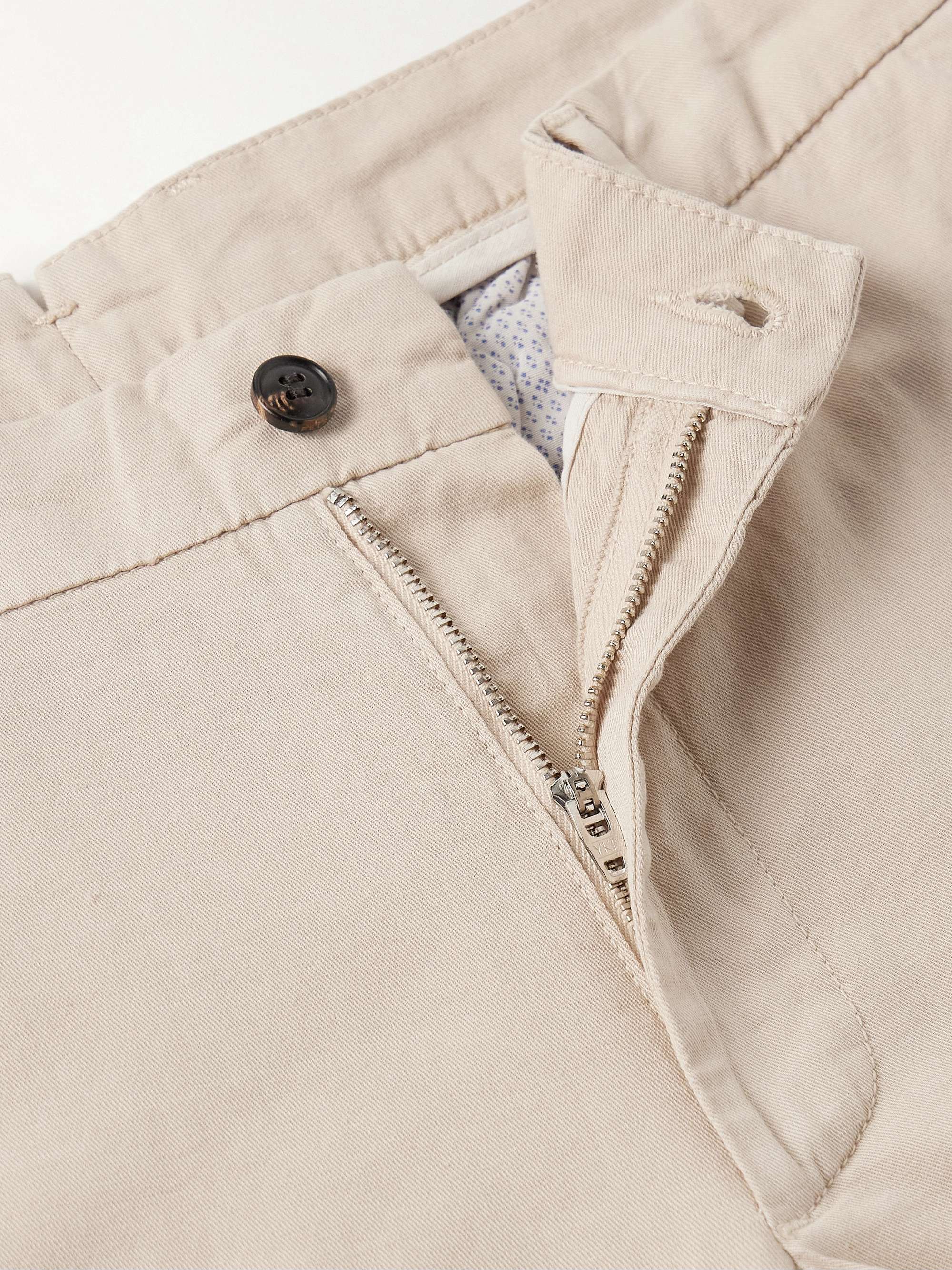 Somerset Slim-Fit Stretch-Cotton and Linen-Blend Trousers view