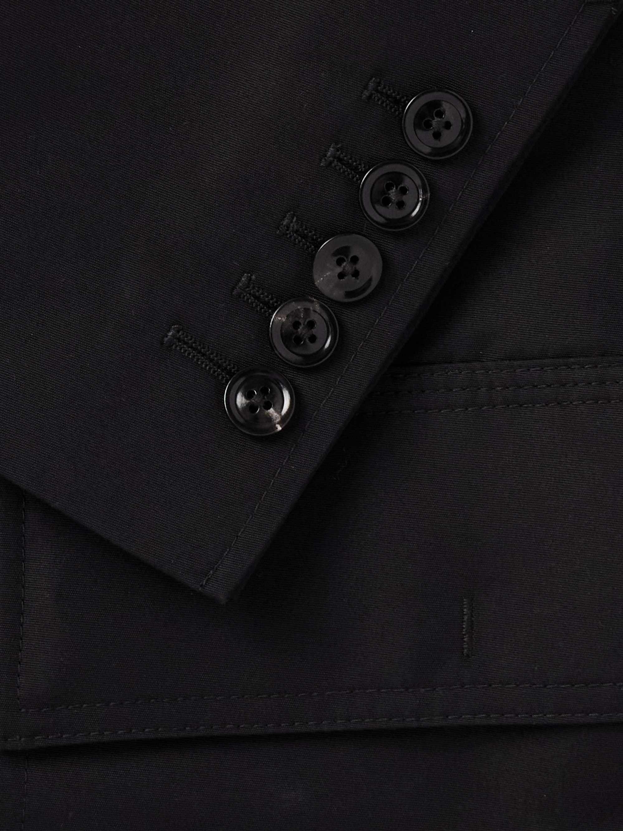 Cotton-Blend Twill Zip-Up Blazer view