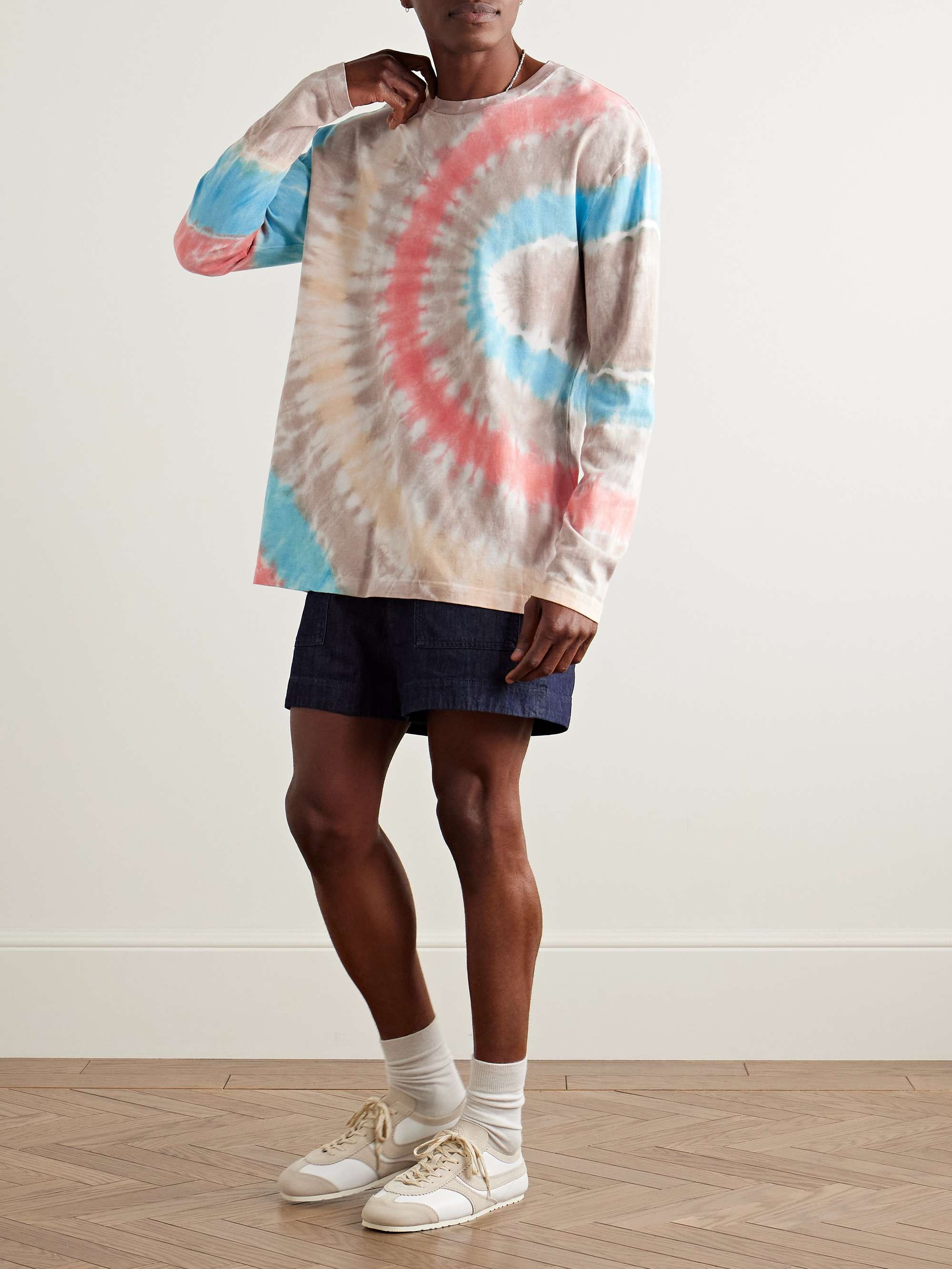Geode Tie-Dyed Cotton and Cashmere-Blend Jersey T-Shirt view
