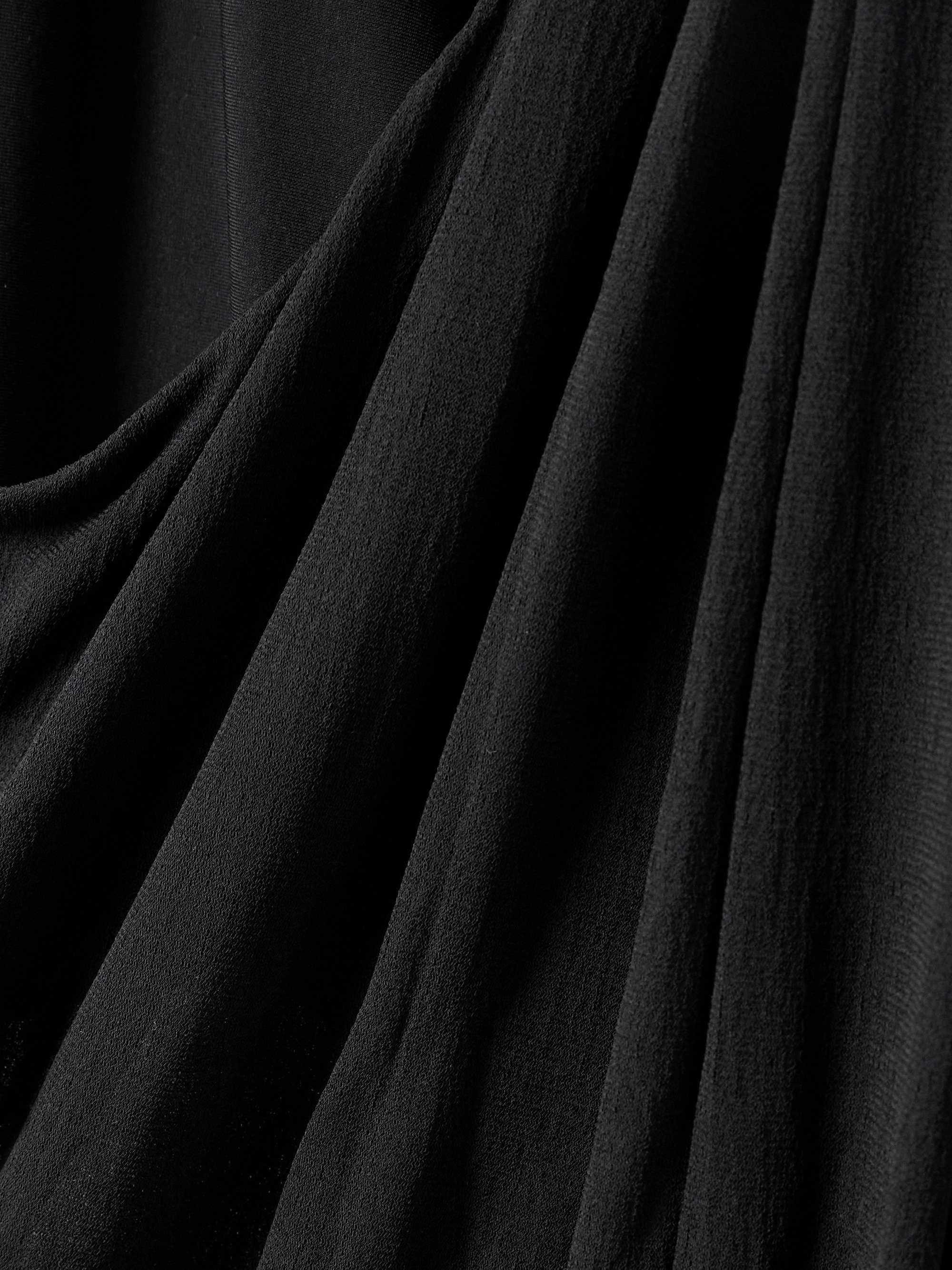 Anselm draped crepe-trimmed jersey gown view