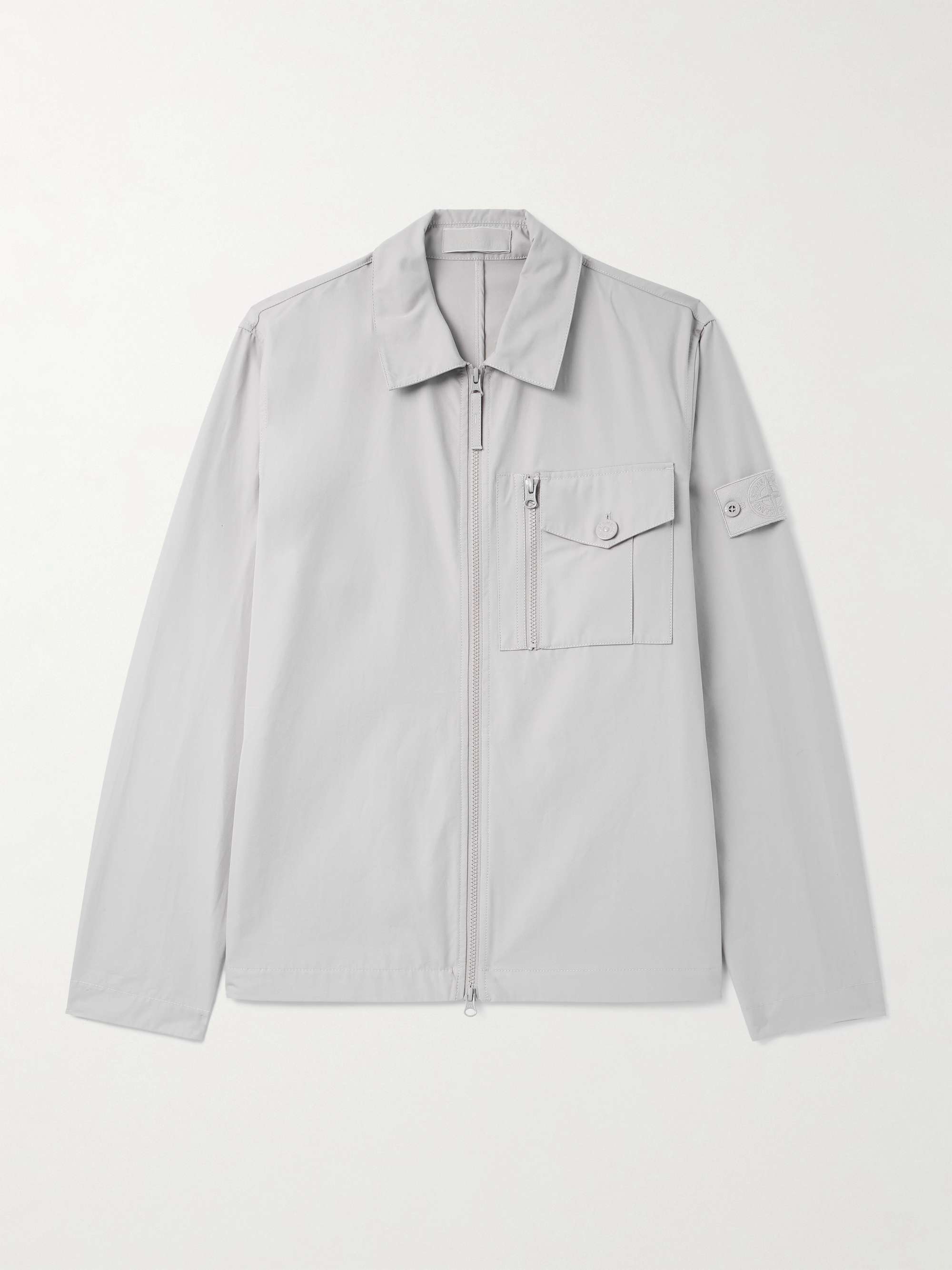 Logo-Appliquéd Cotton-Canvas Overshirt hero visual