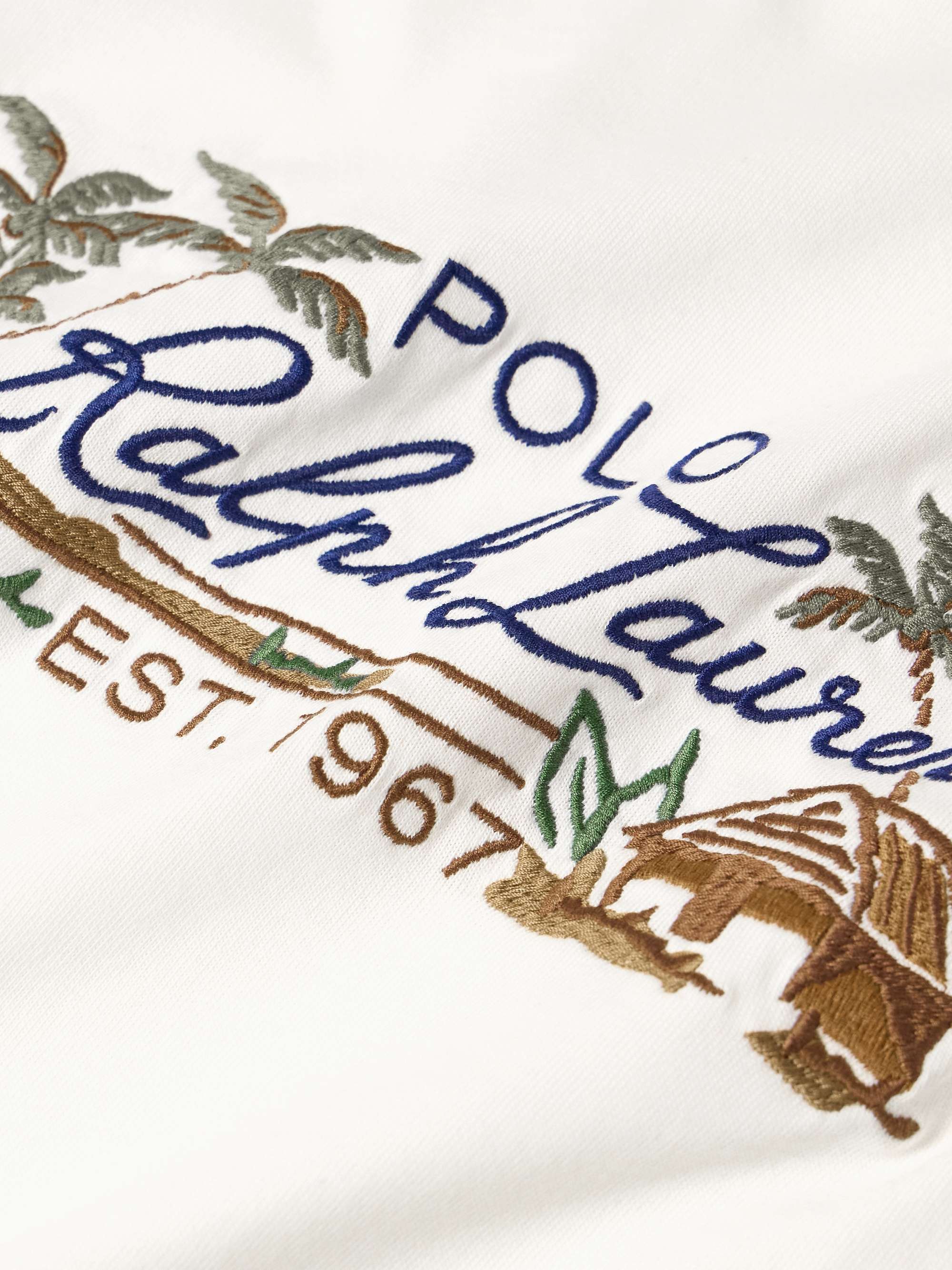 Logo-Embroidered Cotton-Poplin T-Shirt view