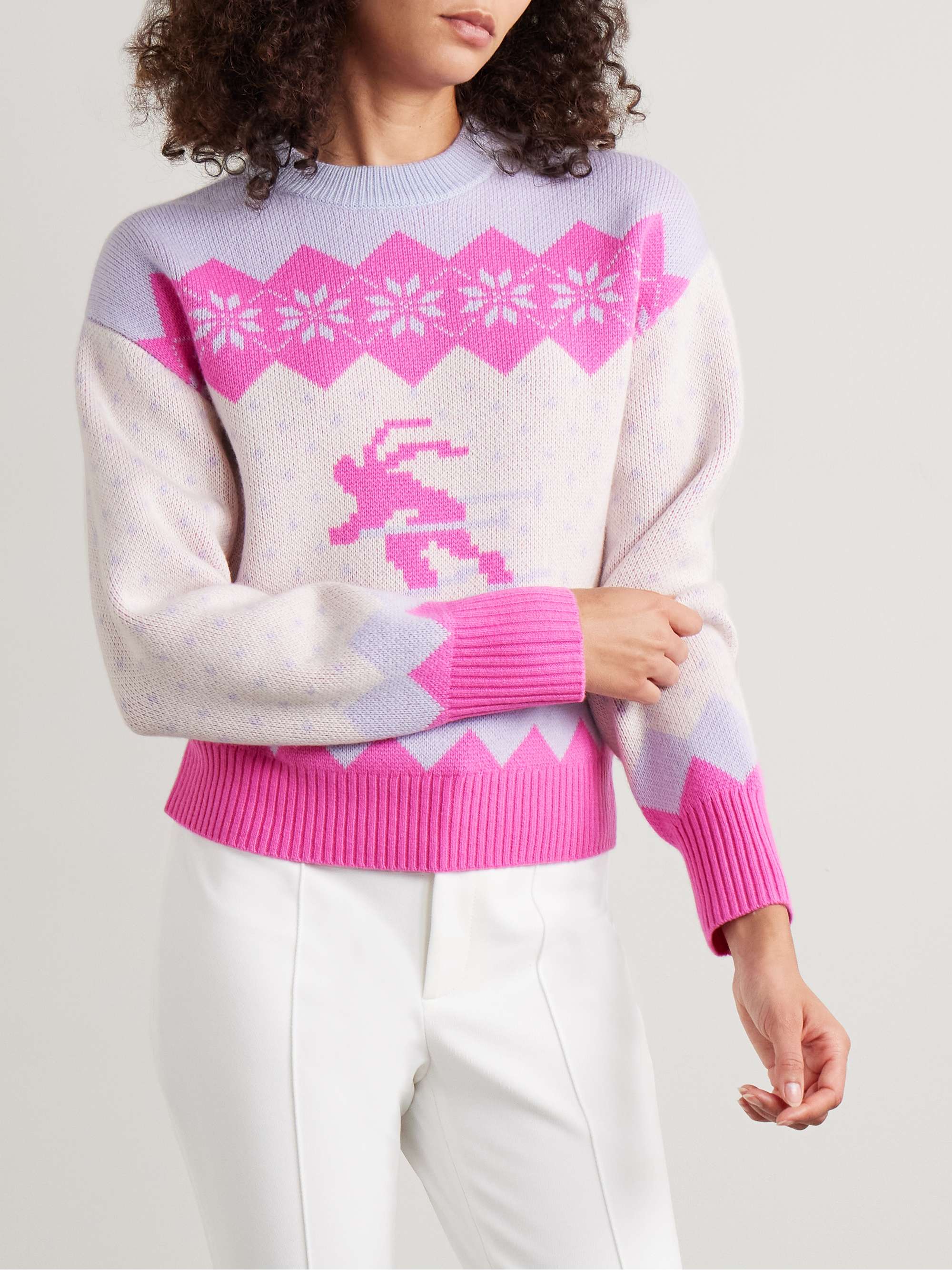 Downhill jacquard-knit wool and cashmere-blend sweater view