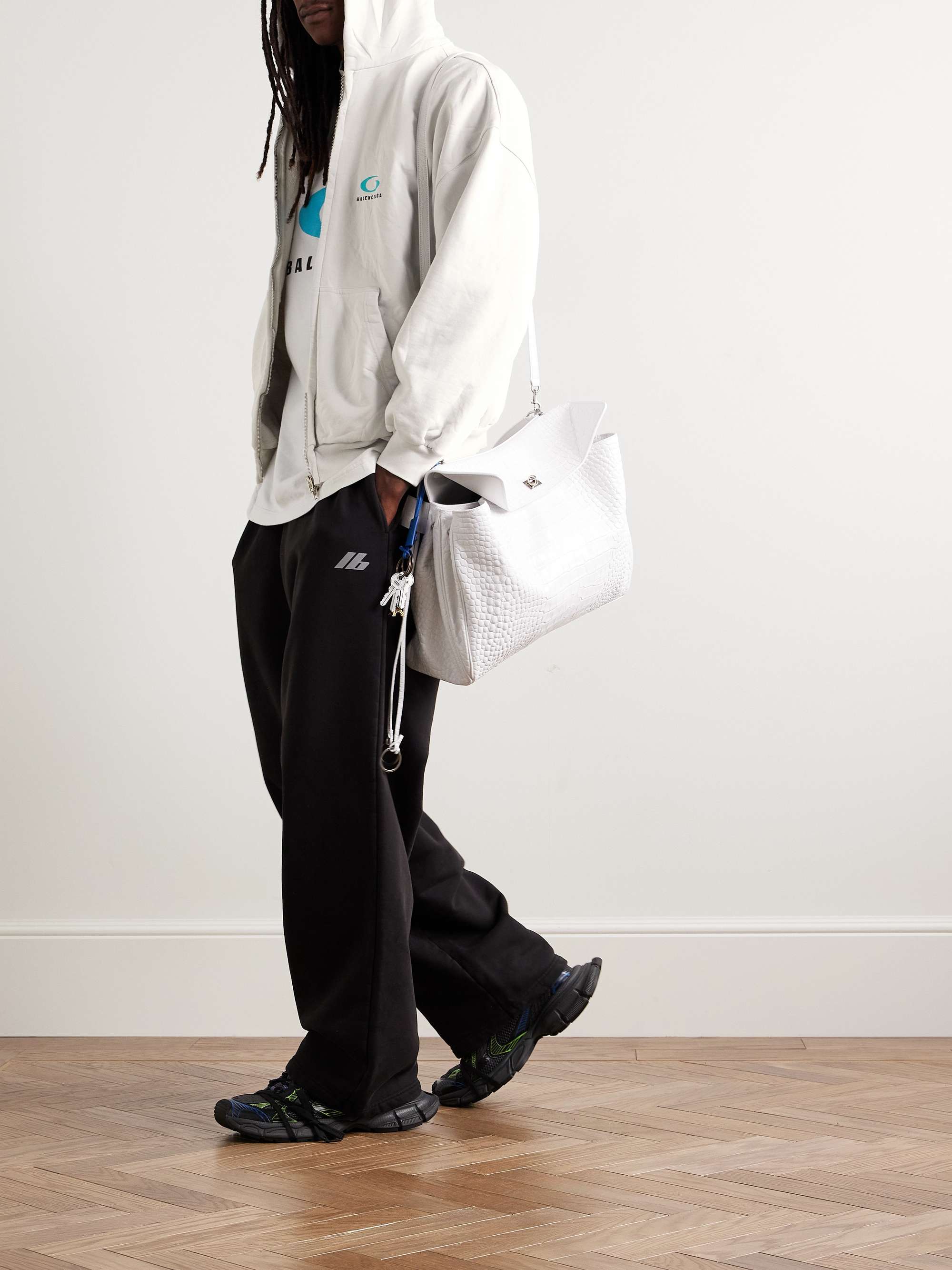 Logo-Print Cotton-Jersey Zip-Up Hoodie view