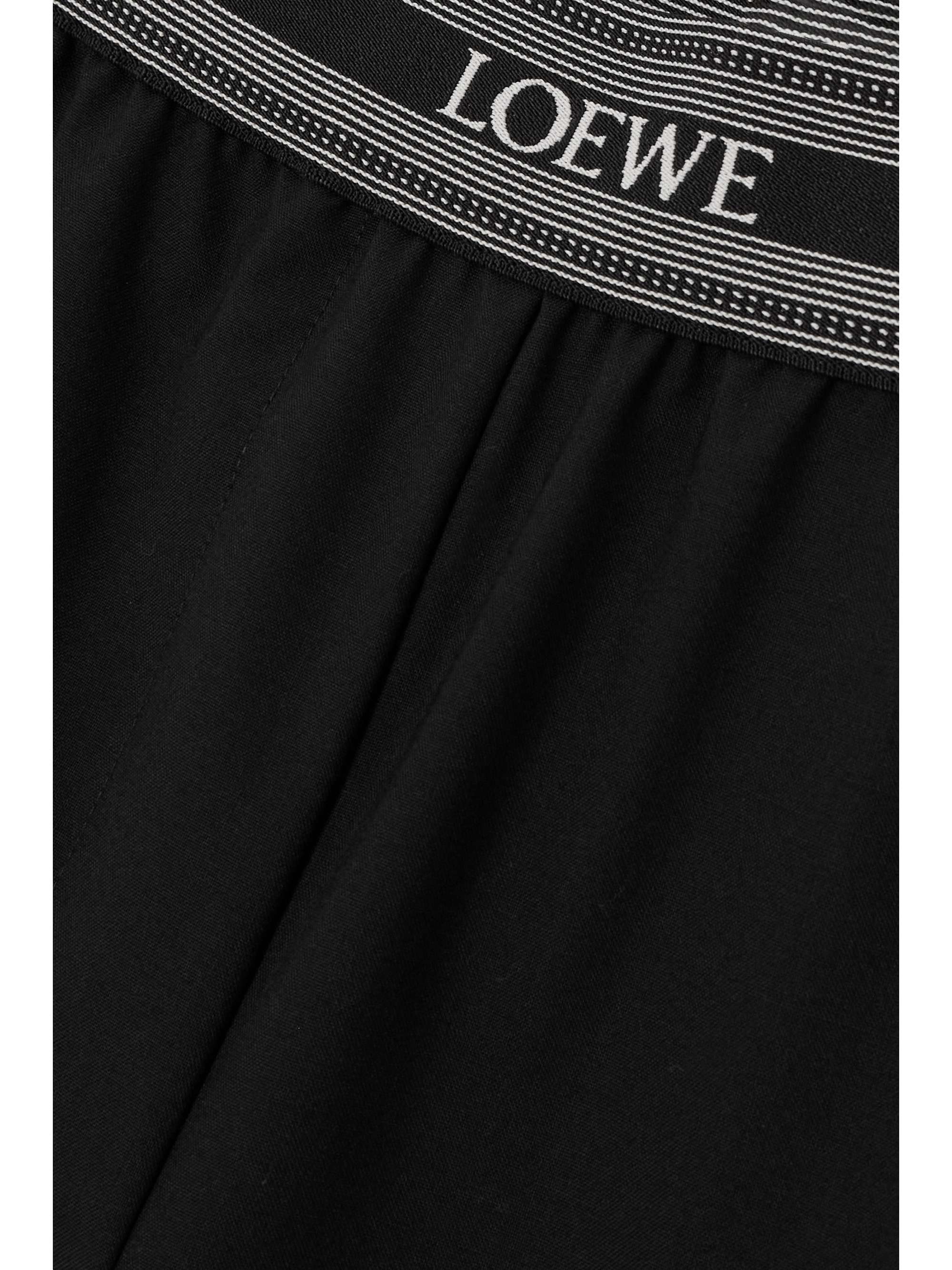 Jacquard-trimmed wool culottes view