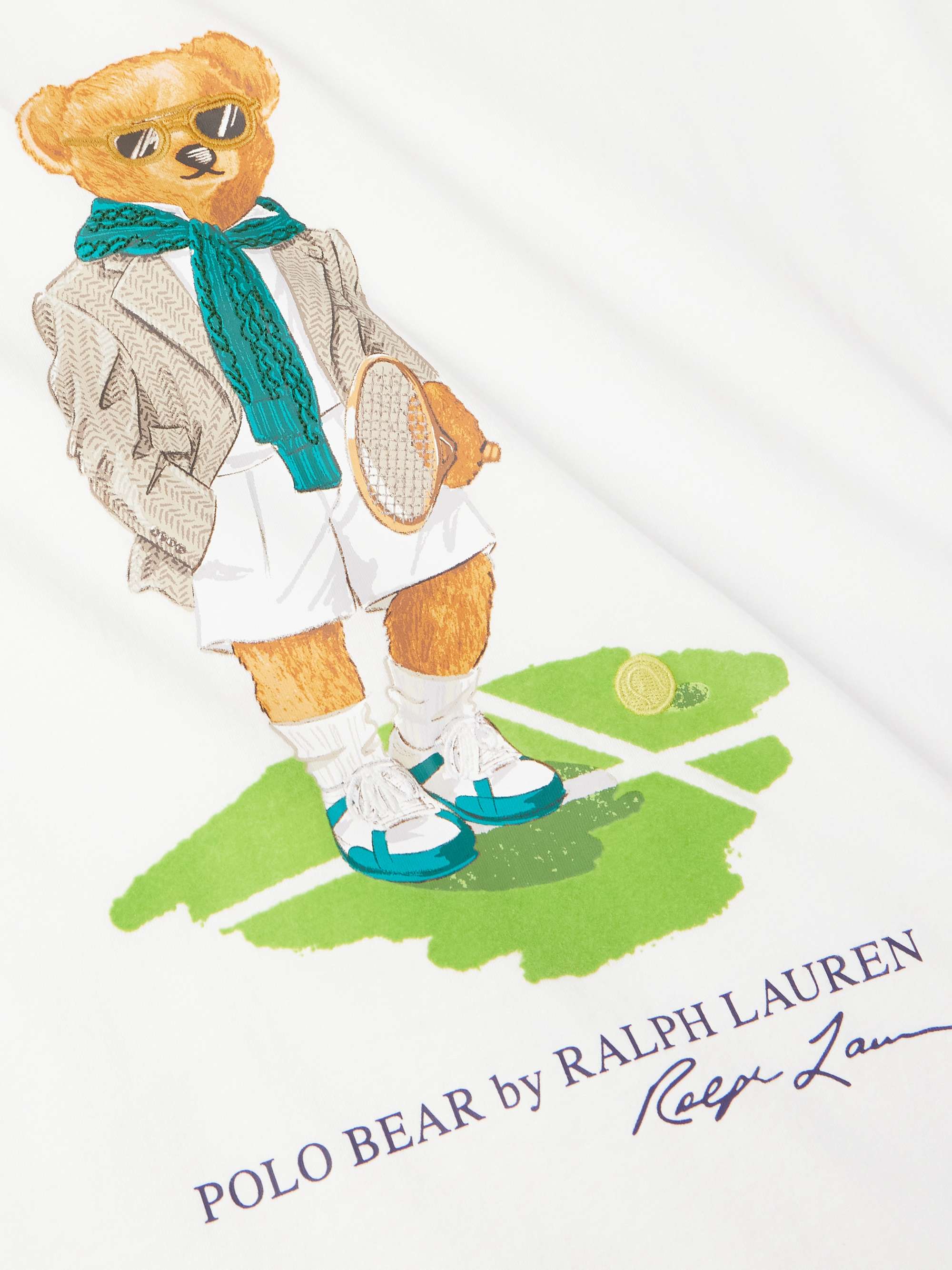+ Wimbledon Appliquéd Printed Cotton-Jersey T-Shirt view