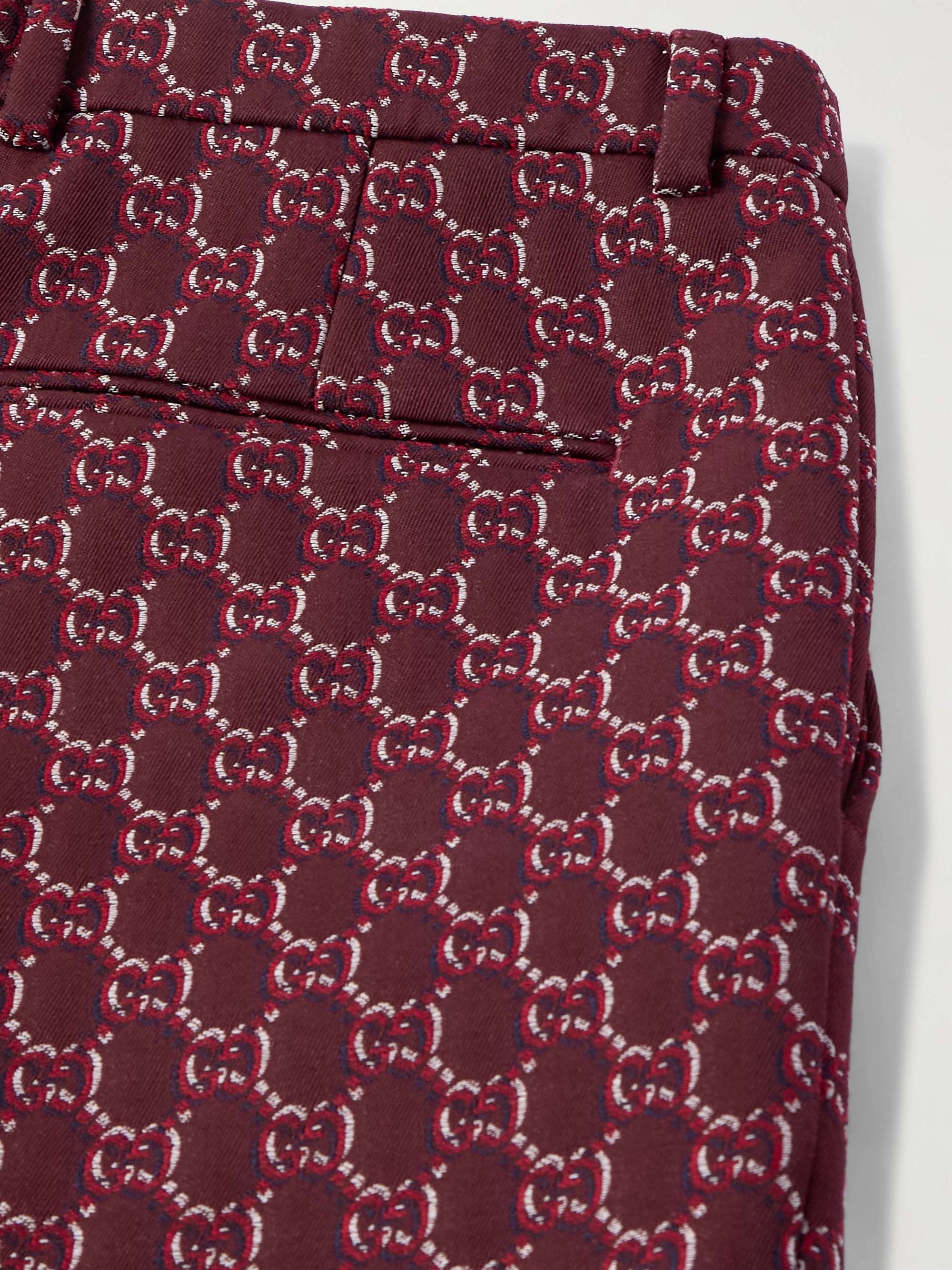Straight-Leg Wool-Jacquard Trousers view