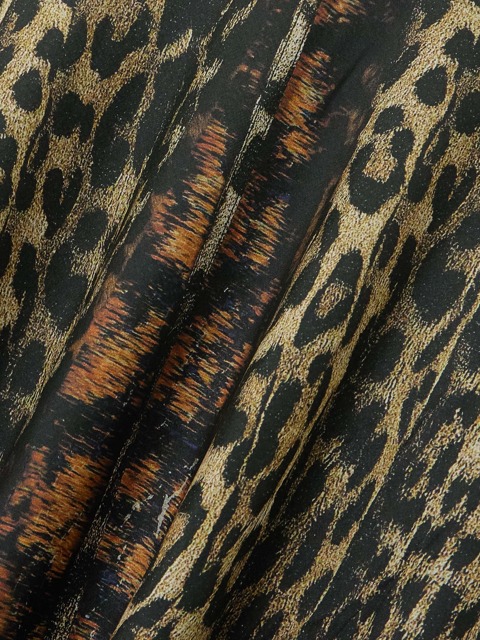 Leopard-print silk-chiffon maxi dress view
