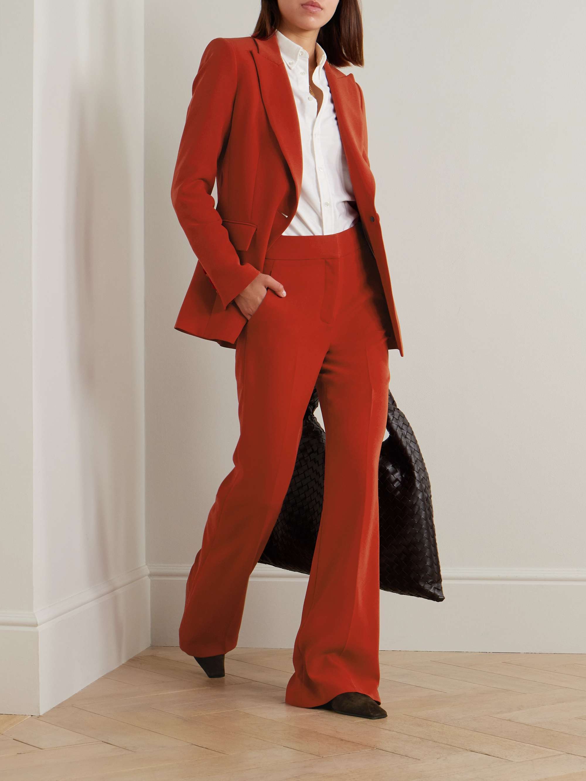 Lebone pleated crepe straight-leg pants view