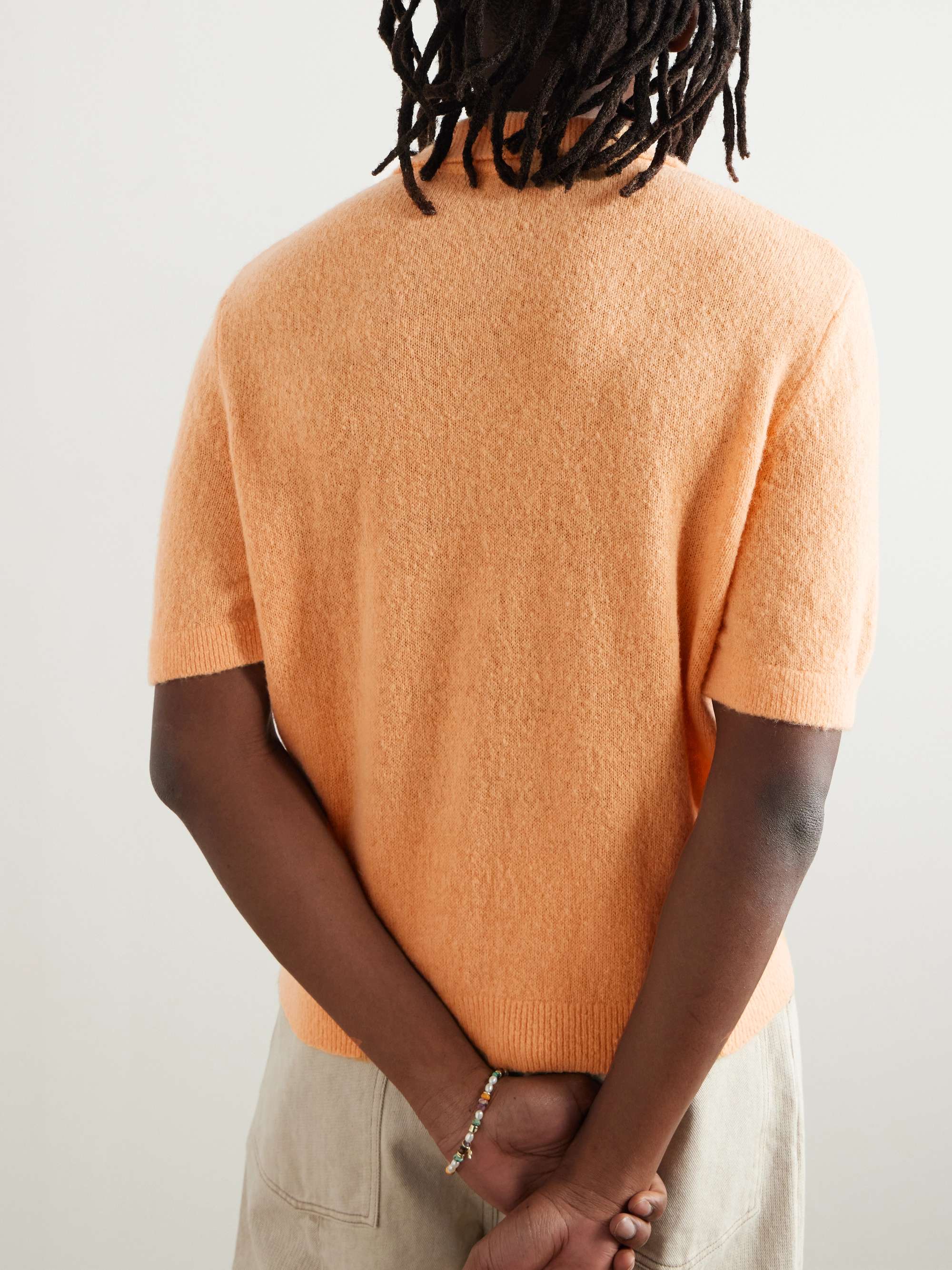 Slim-Fit Alpaca-Blend Polo Shirt view