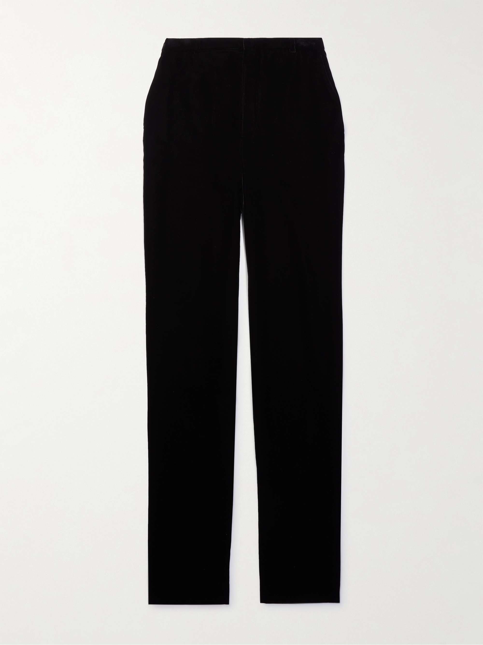 Straight-Leg Velvet Suit Trousers hero visual