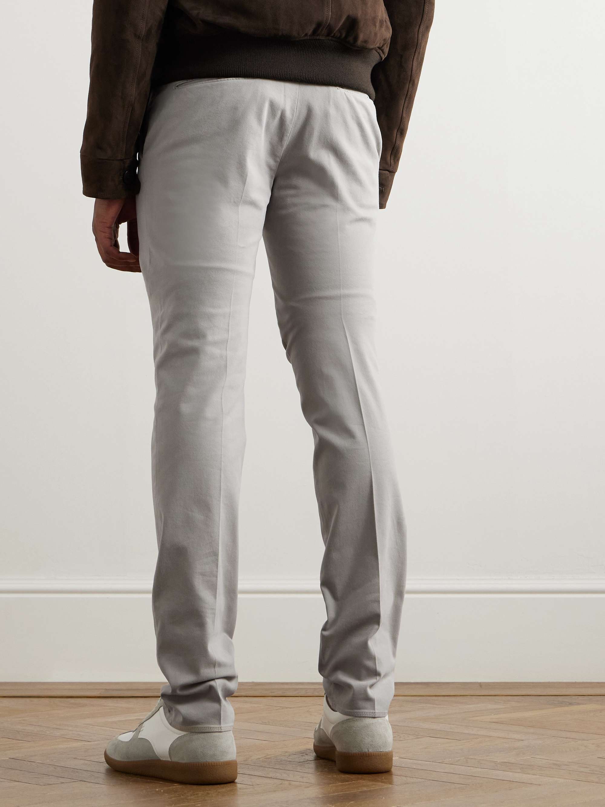 Venezia 1951 Slim-Fit Straight-Leg Stretch-Cotton and Lyocell-Blend Trousers view