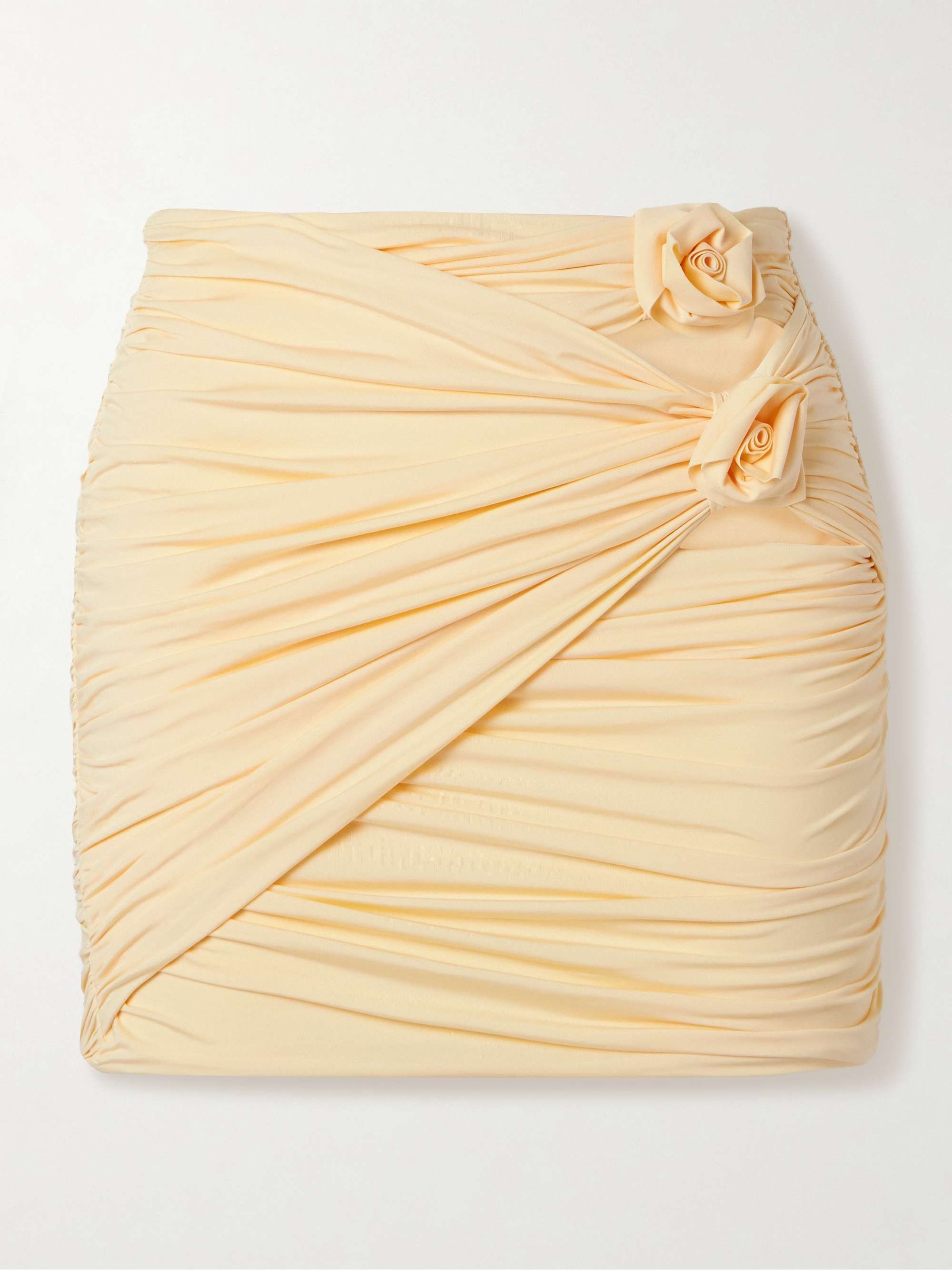 Corda cutout appliquéd ruched stretch-jersey mini skirt hero visual