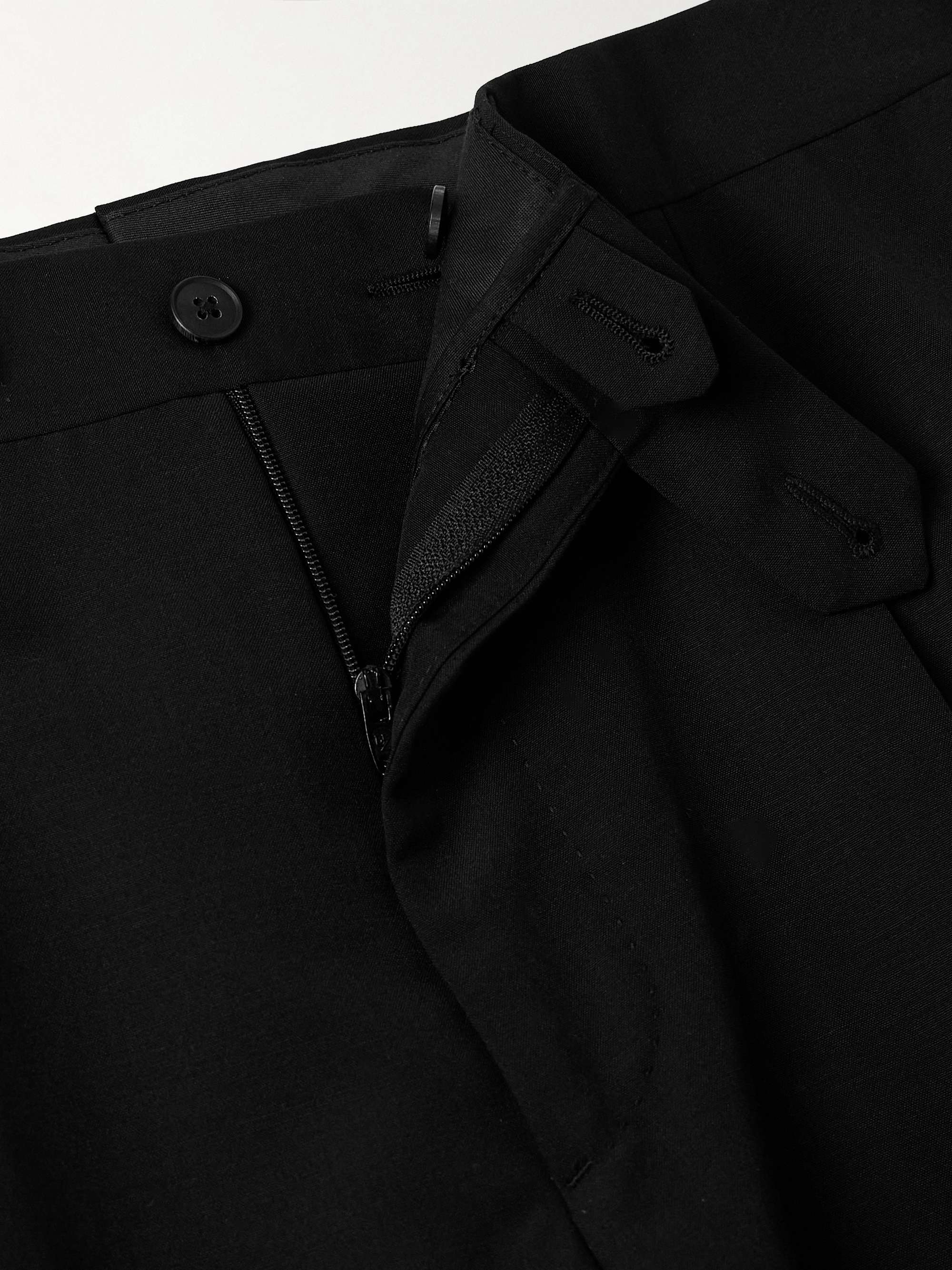 Amo Wide-Leg Pleated Wool, Mohair and Linen-Blend Suit Trousers view