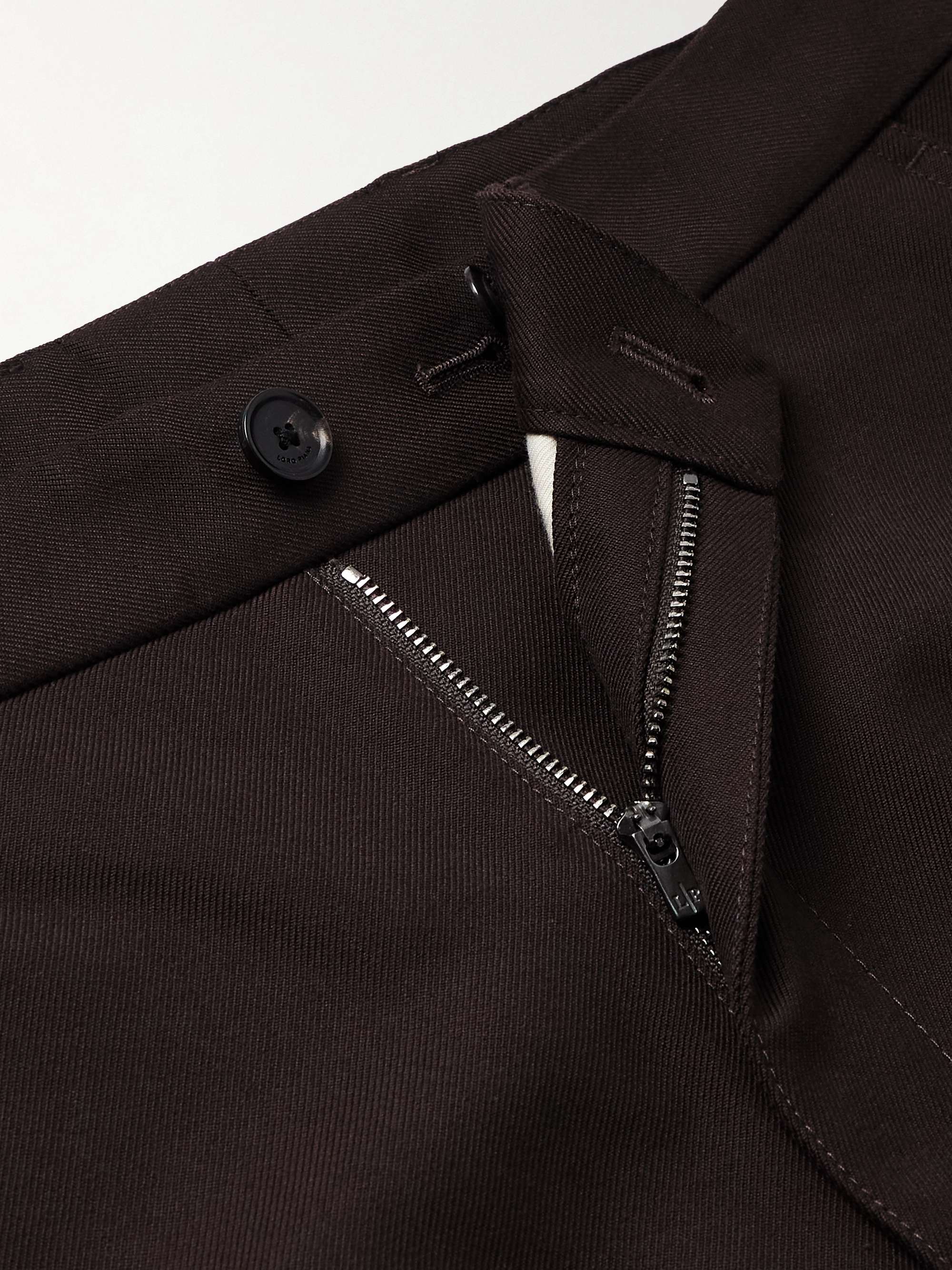 Harper Portland Straight-Leg Wool and Cotton-Blend Twill Trousers view