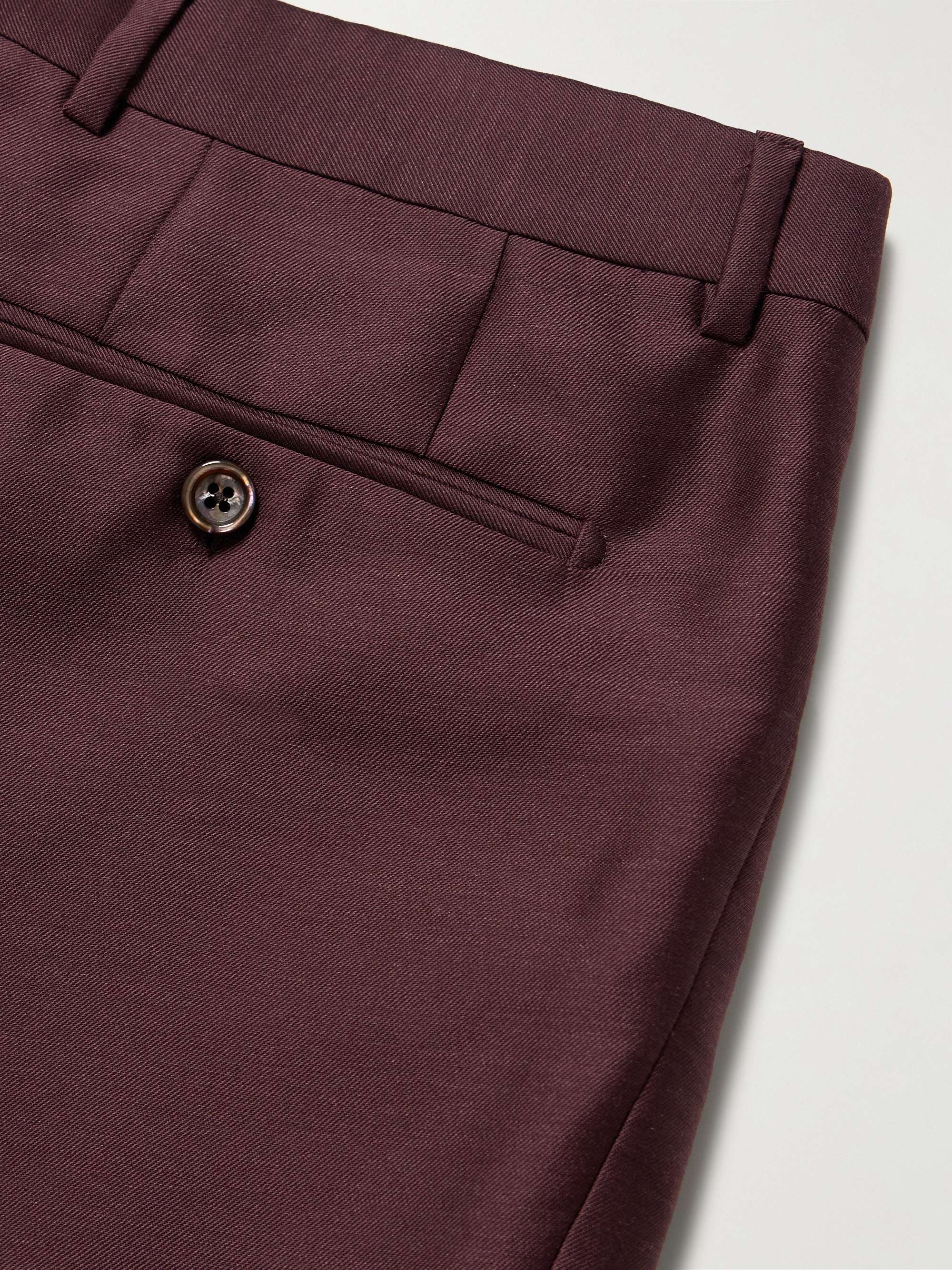 Dyllan Straight-Leg Wool, Mohair and Silk-Blend Twill Trousers view