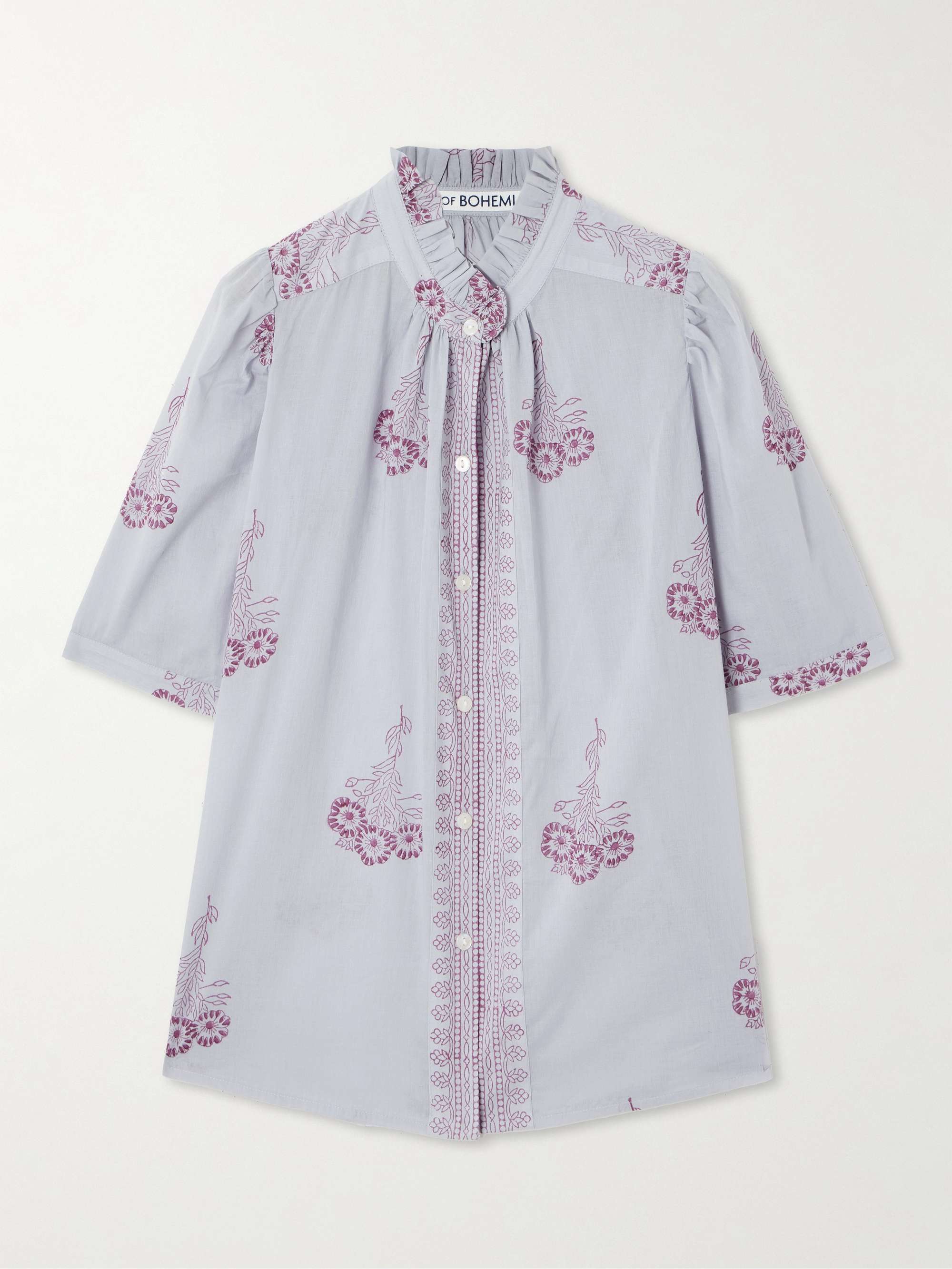 Winn ruffled printed cotton shirt hero visual
