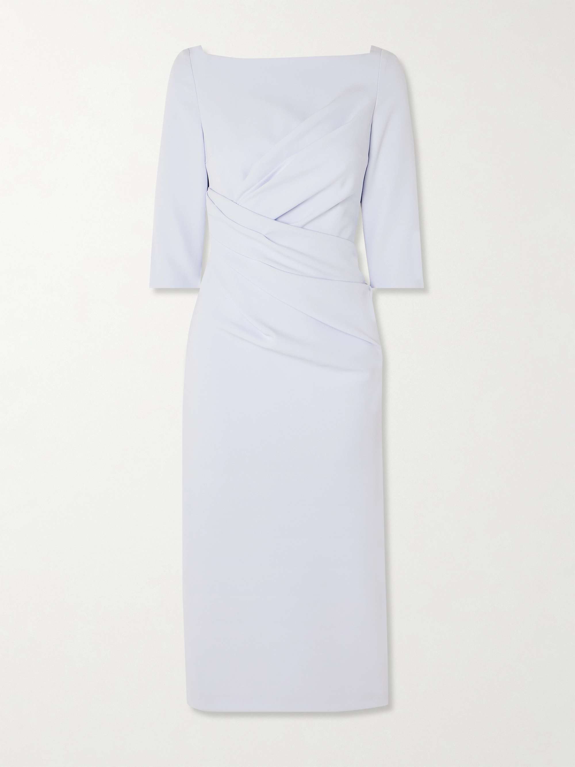 Asena draped crepe midi dress hero visual