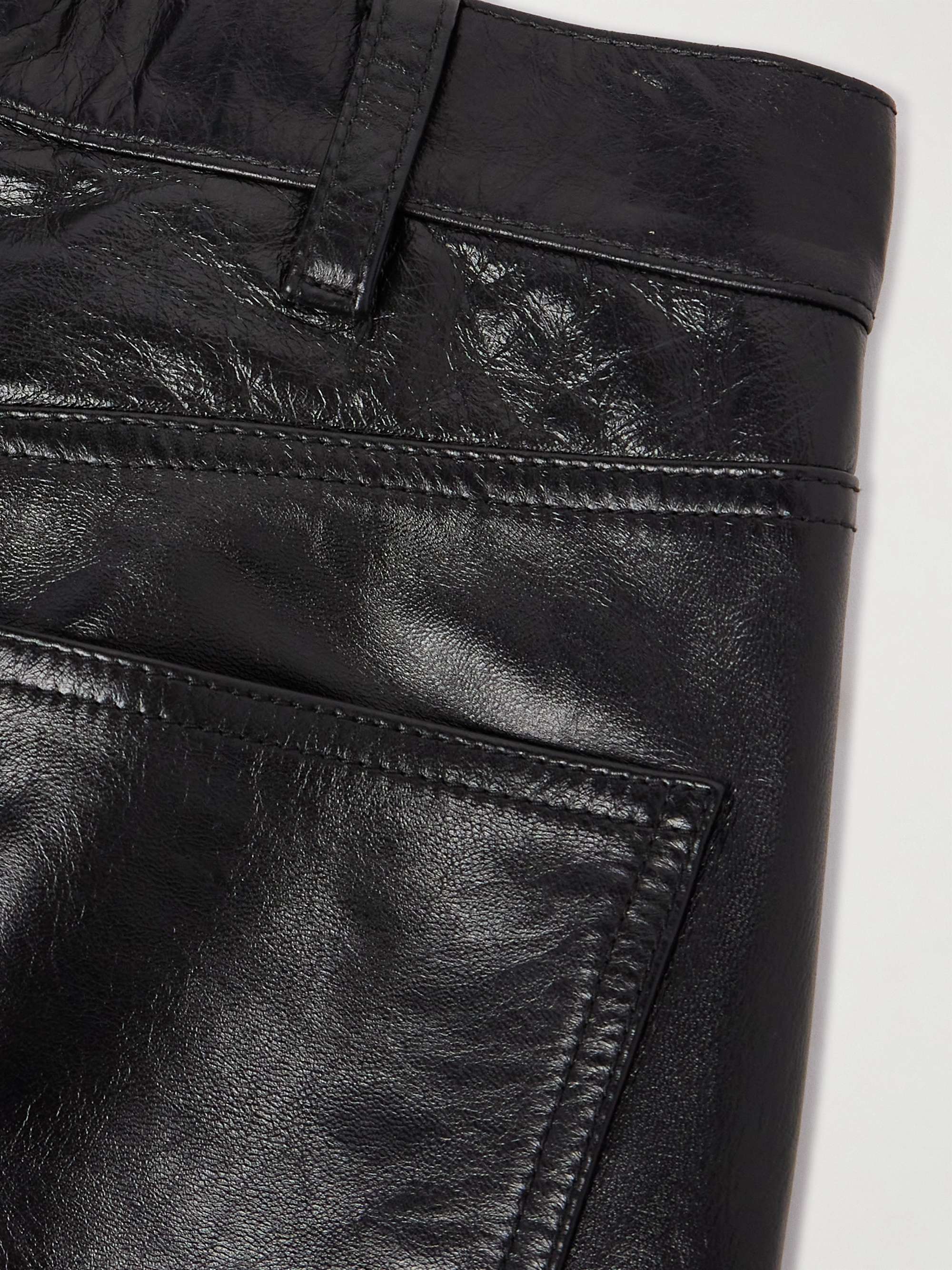 Lou Straight-Leg Panelled Leather Trousers view