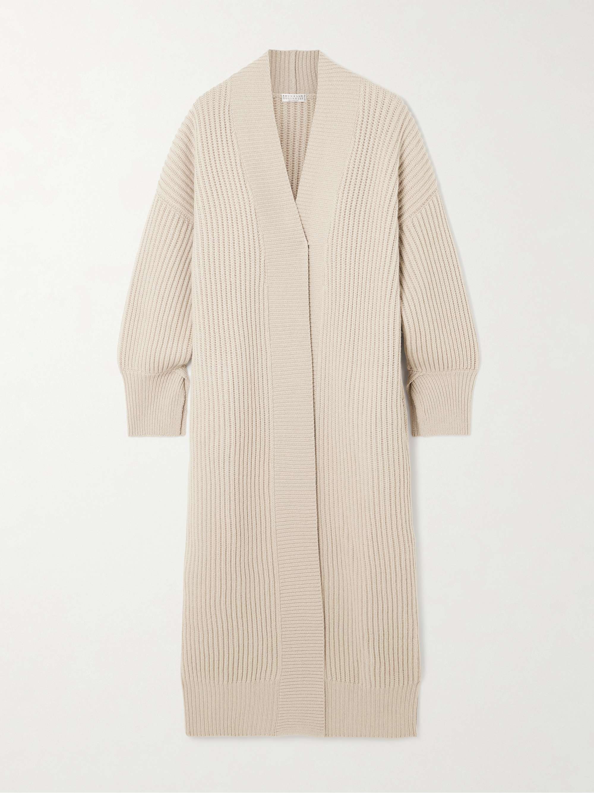 Ribbed wool, cashmere and silk-blend cardigan hero visual