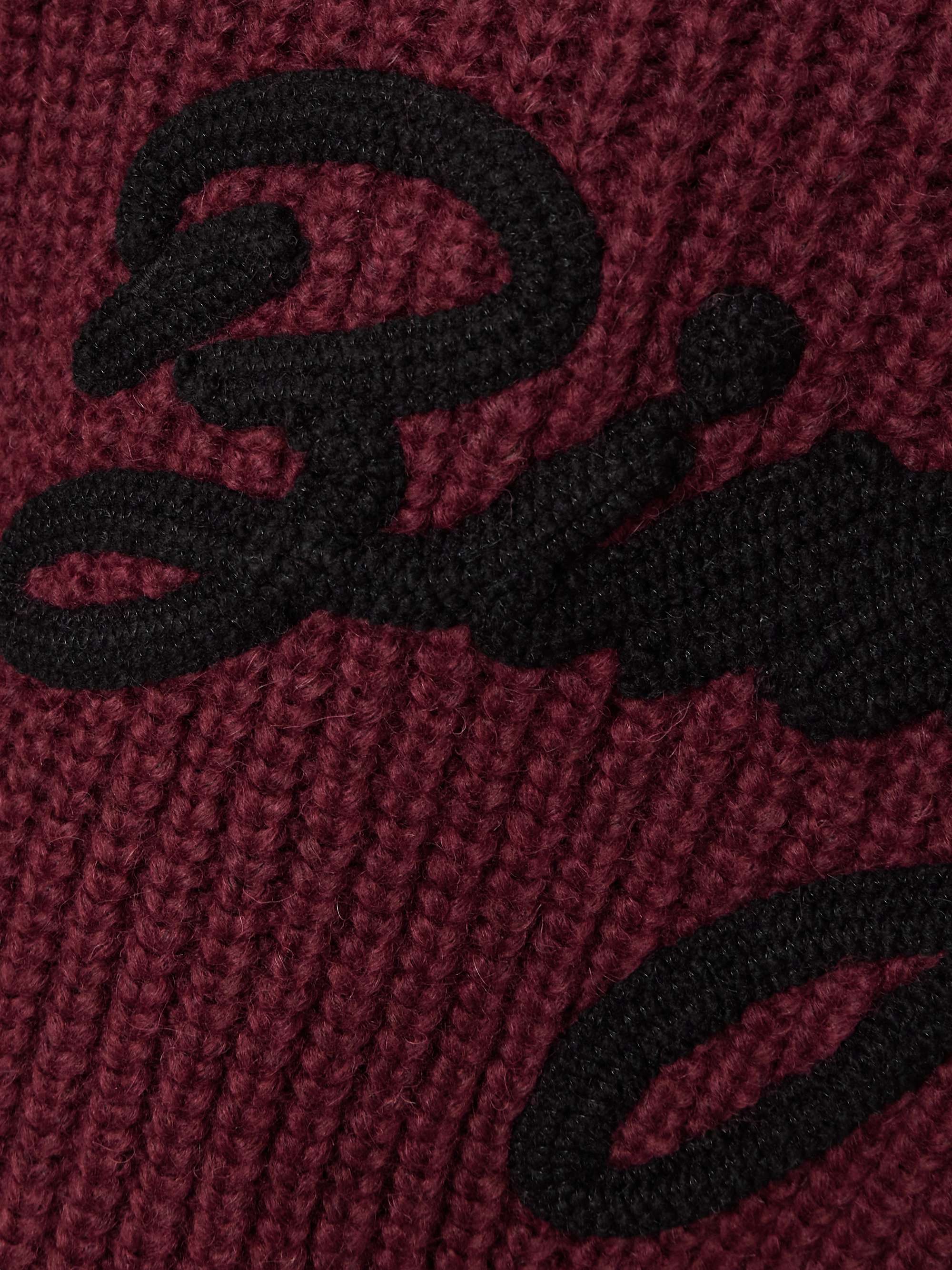 Sydney embroidered ribbed-knit sweater view