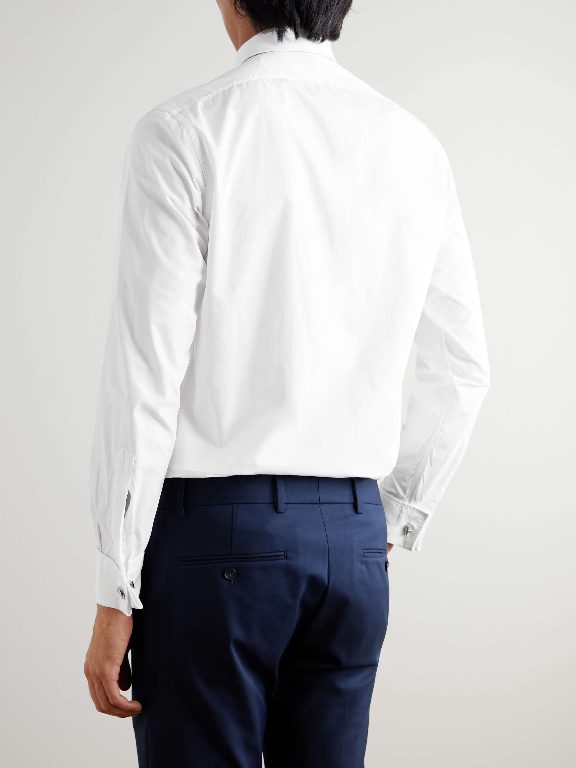 White Double-Cuff Cotton Shirt hero visual