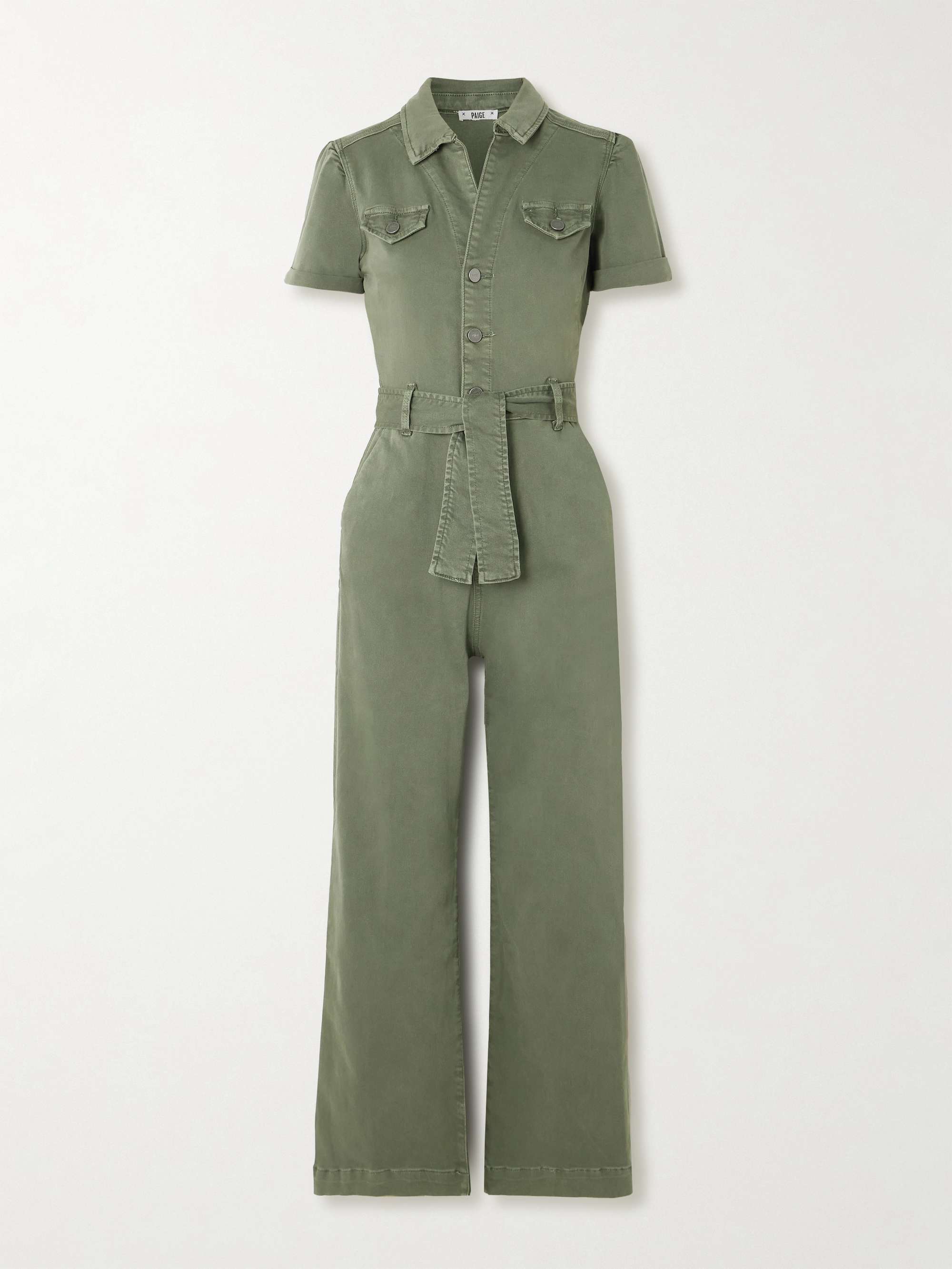 Anessa belted denim jumpsuit hero visual