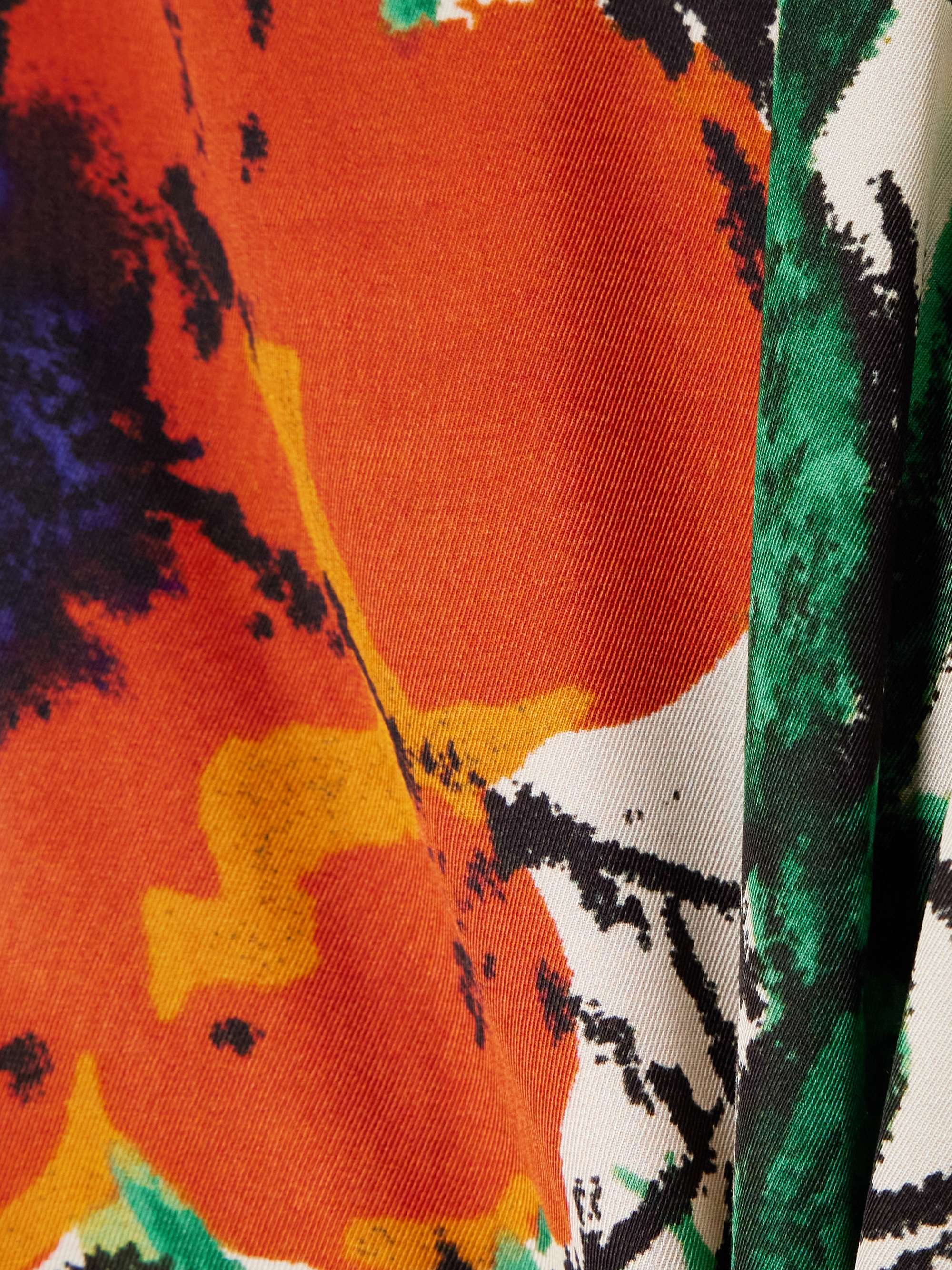 Calypso asymmetric floral-print twill dress view