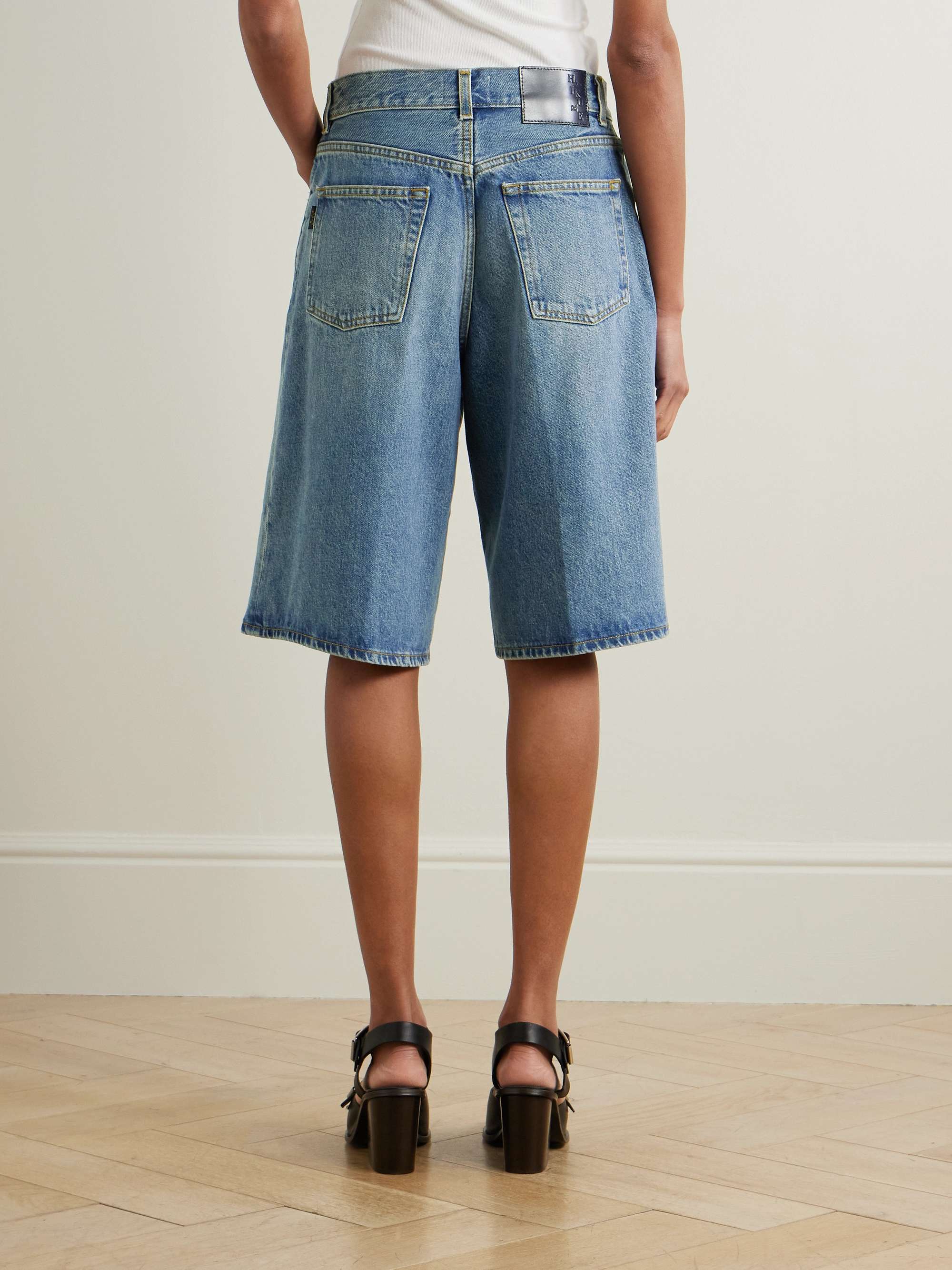 Becky denim shorts view