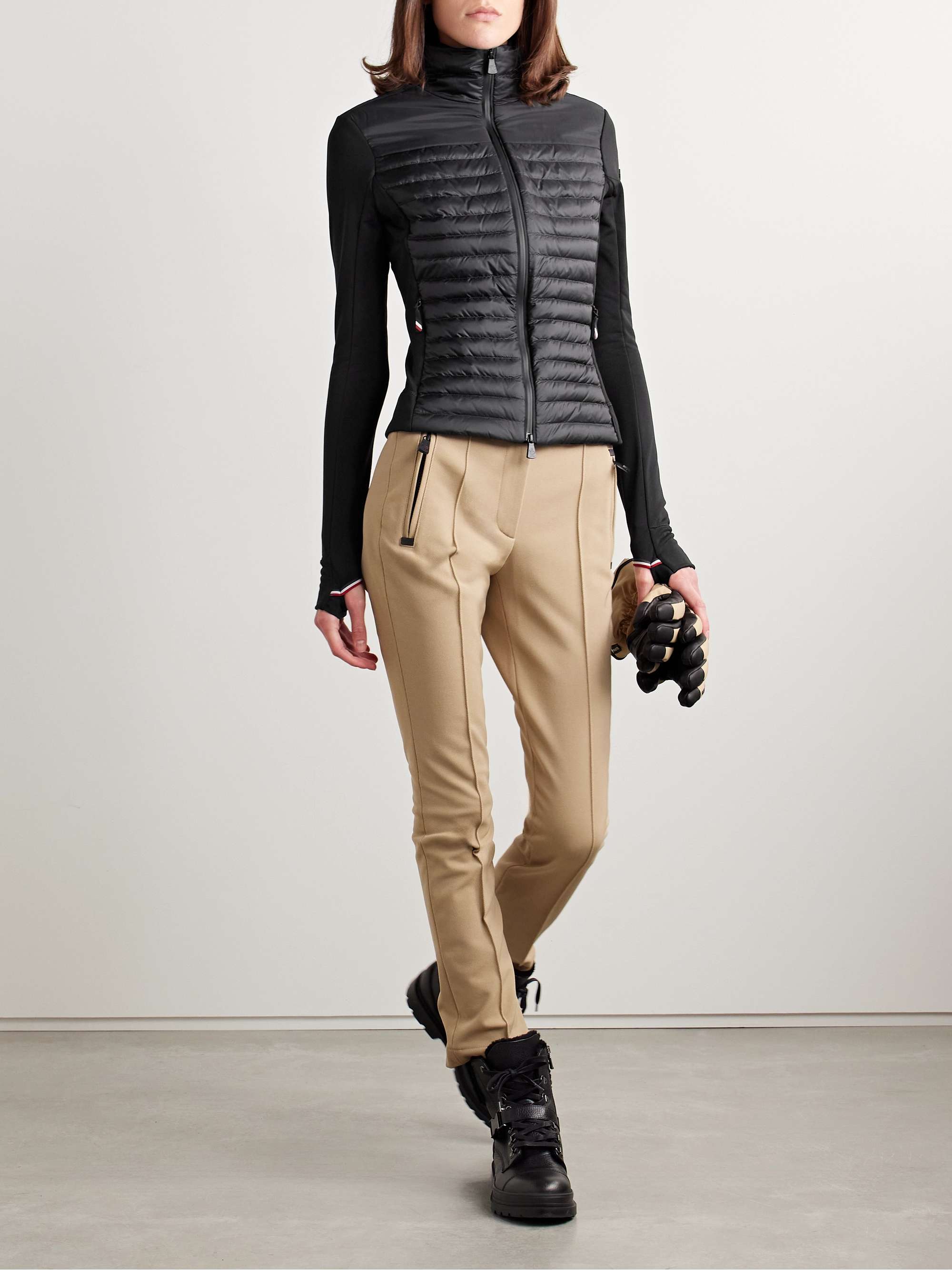 Power Grid paneled Polartec® jersey and quilted shell down base layer view
