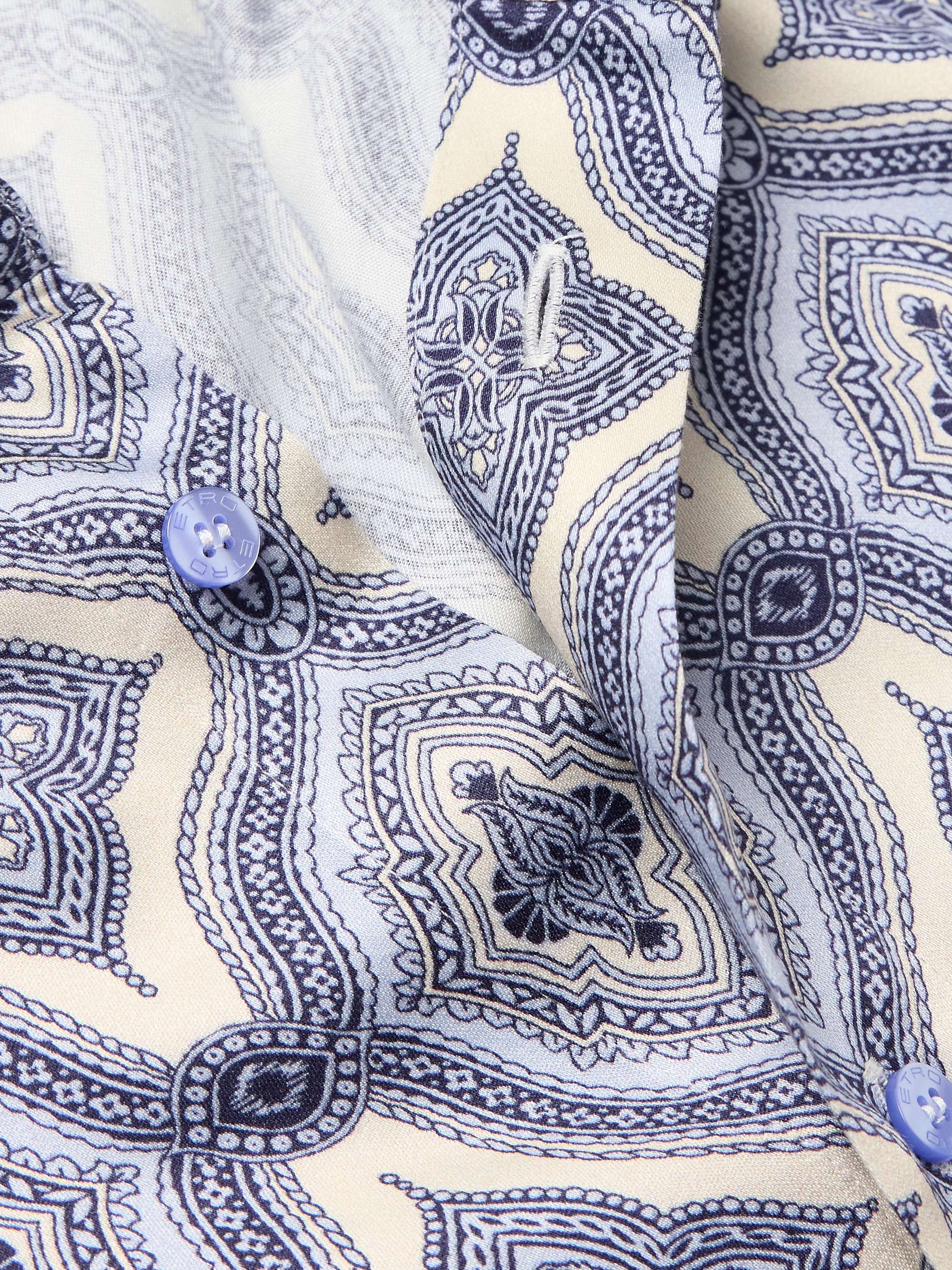 Paisley-Print Satin Shirt view
