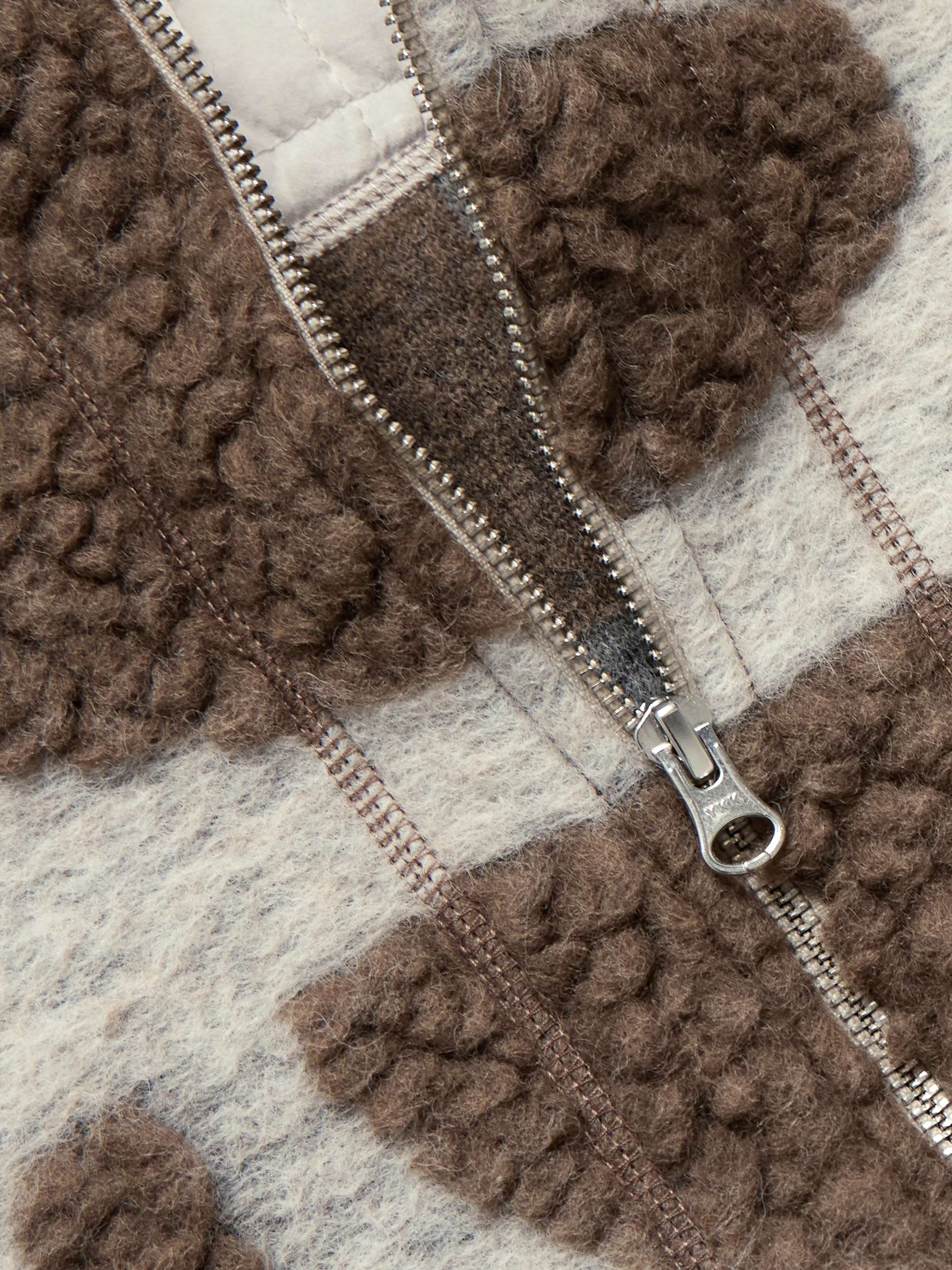 Wool-Blend and Fleece Half-Zip Sweatshirt view