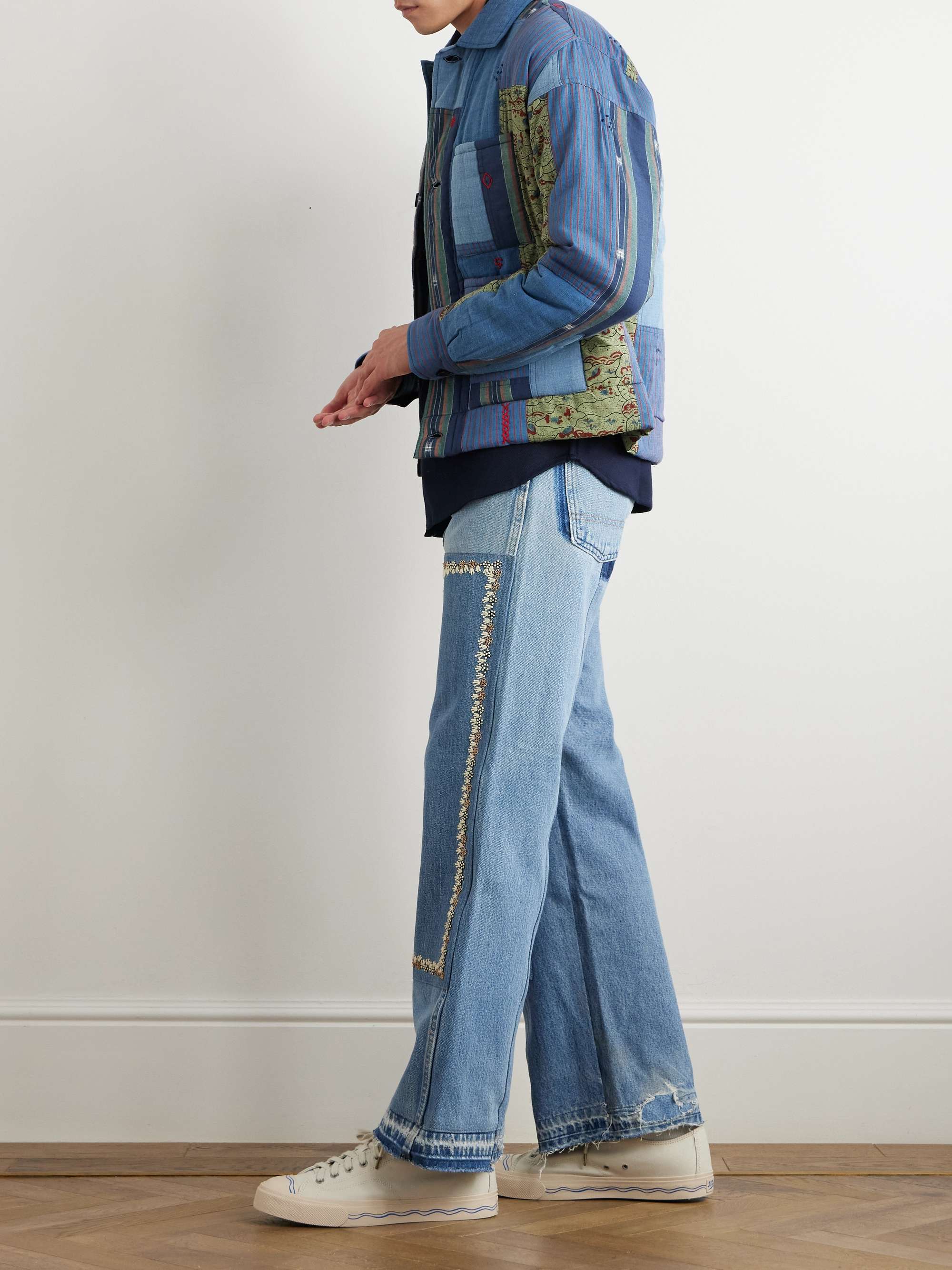 Bodhi Khadi Embroidered Patchwork Upcycled Cotton Jacket view