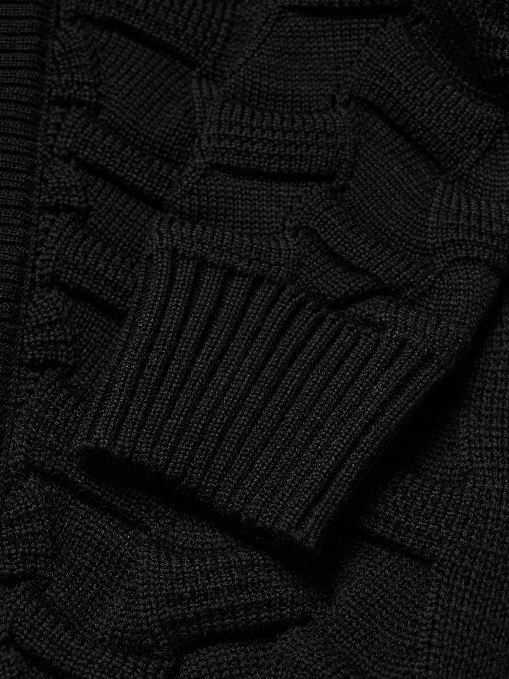 Epigon III Slim-Fit Shawl-Collar Textured Virgin Wool Cardigan view
