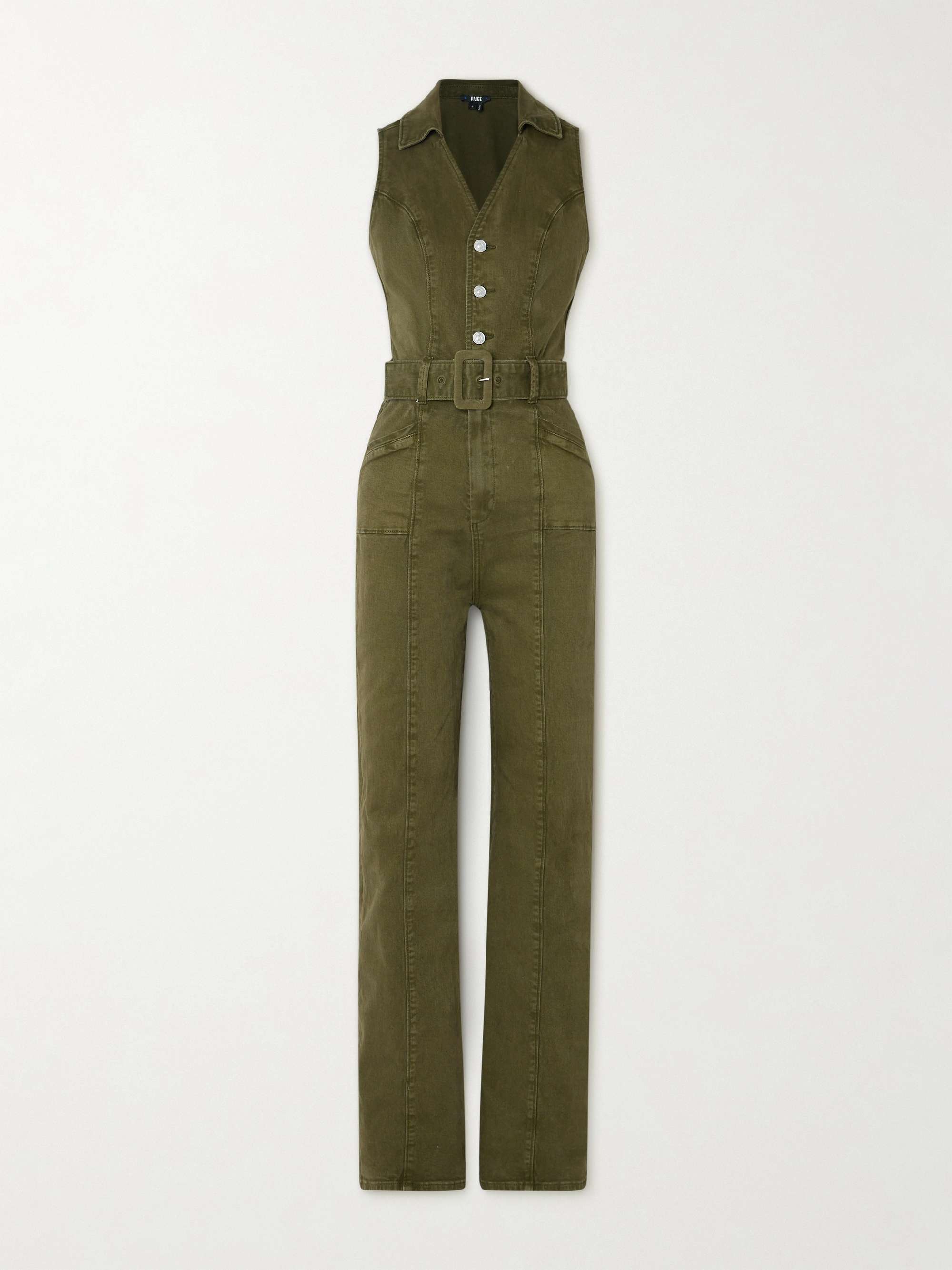 Sasha belted denim jumpsuit hero visual