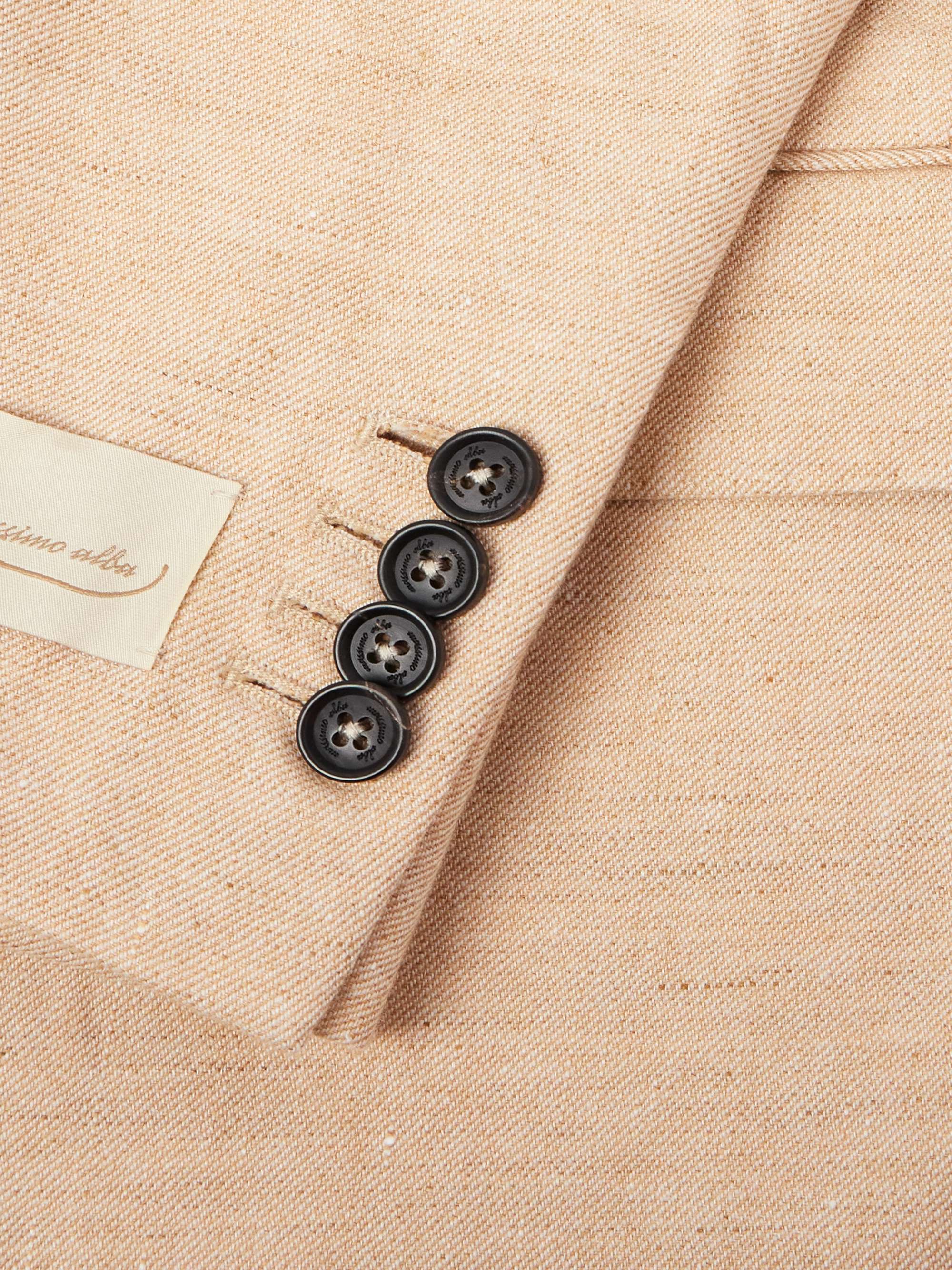 Linen, Wool, Silk and Cashmere-Blend Twill Blazer view