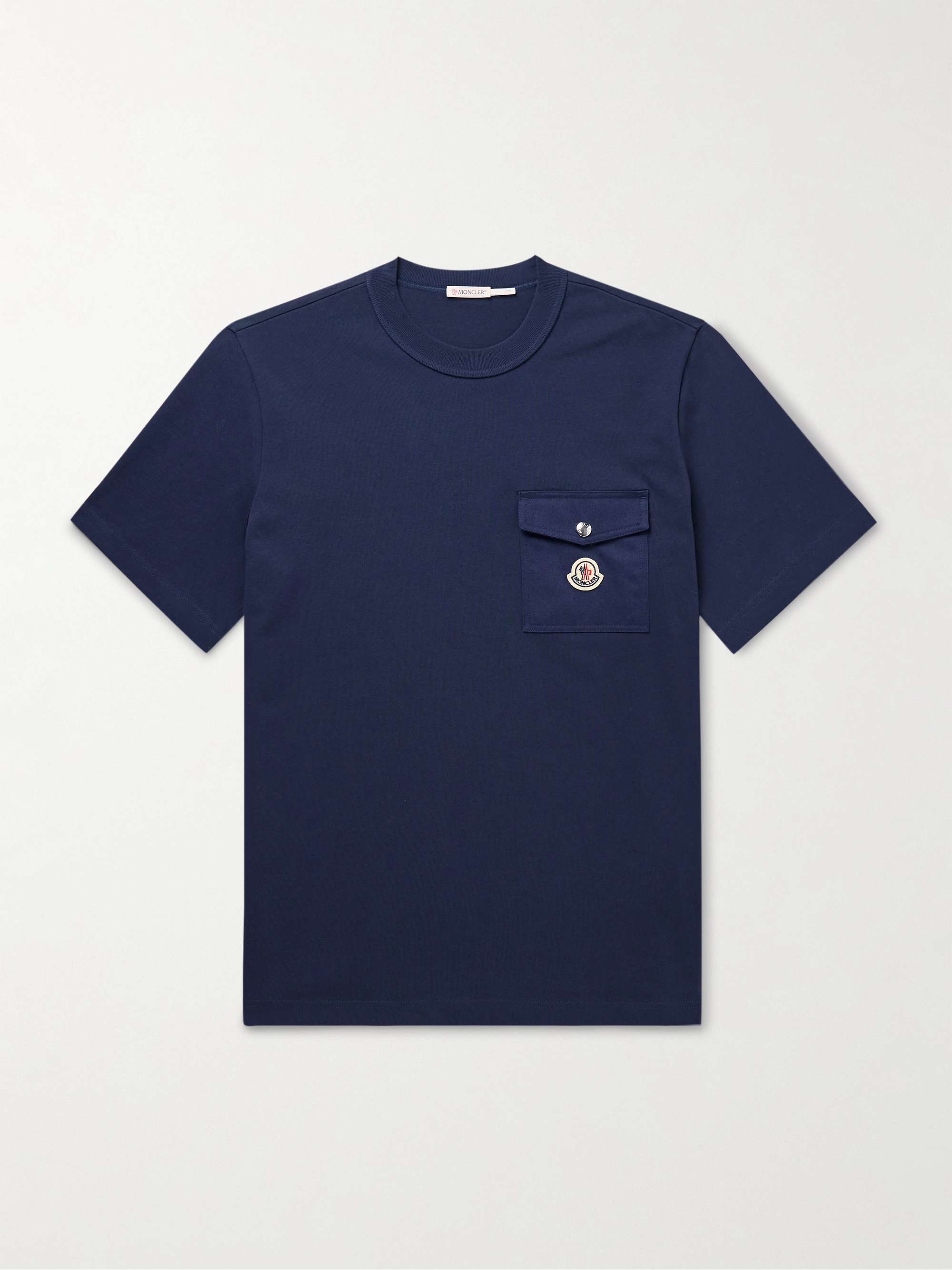 Logo-Appliquéd Twill-Trimmed Cotton-Jersey T-Shirt hero visual