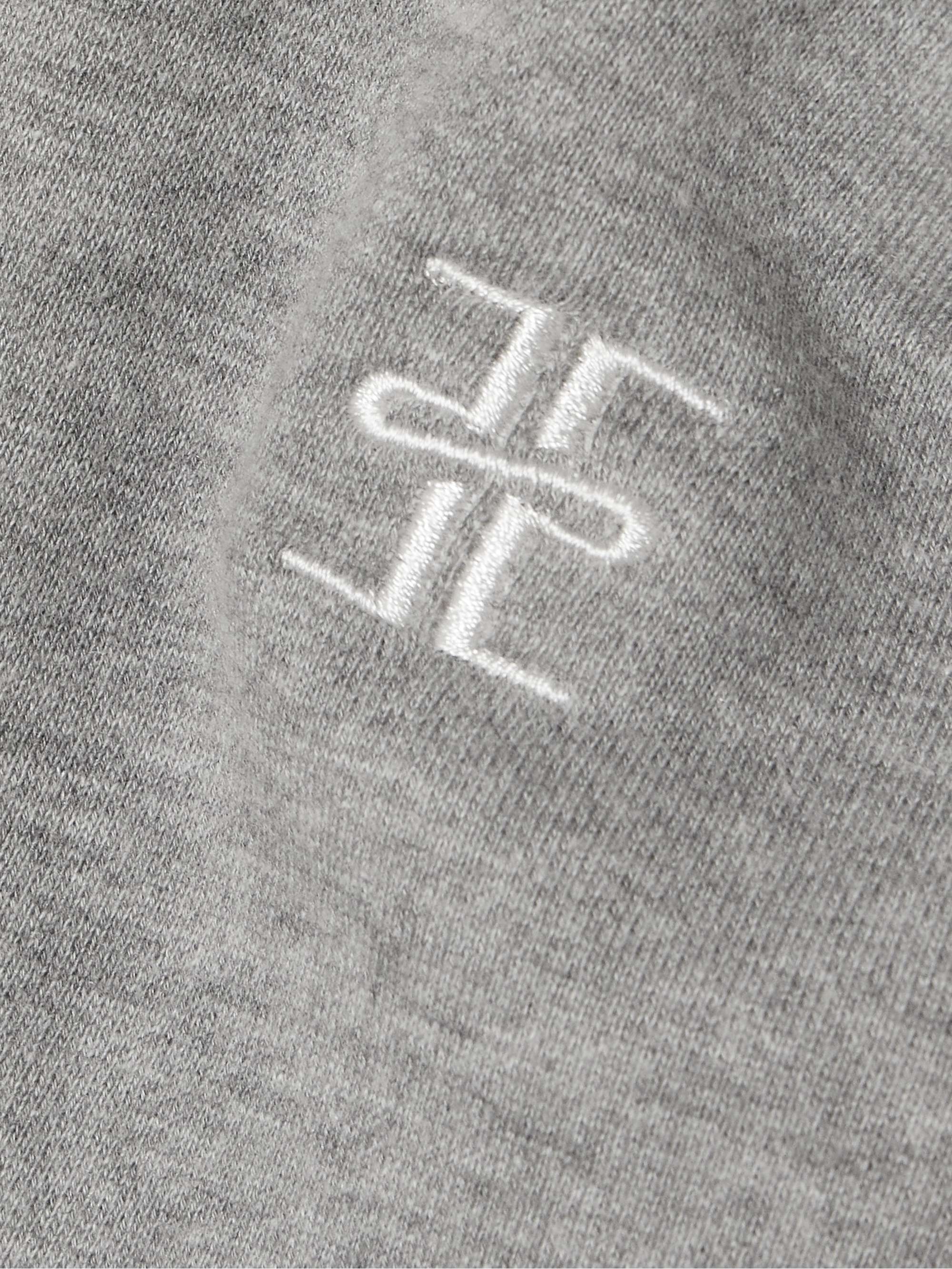 Embroidered cotton-blend hoodie view