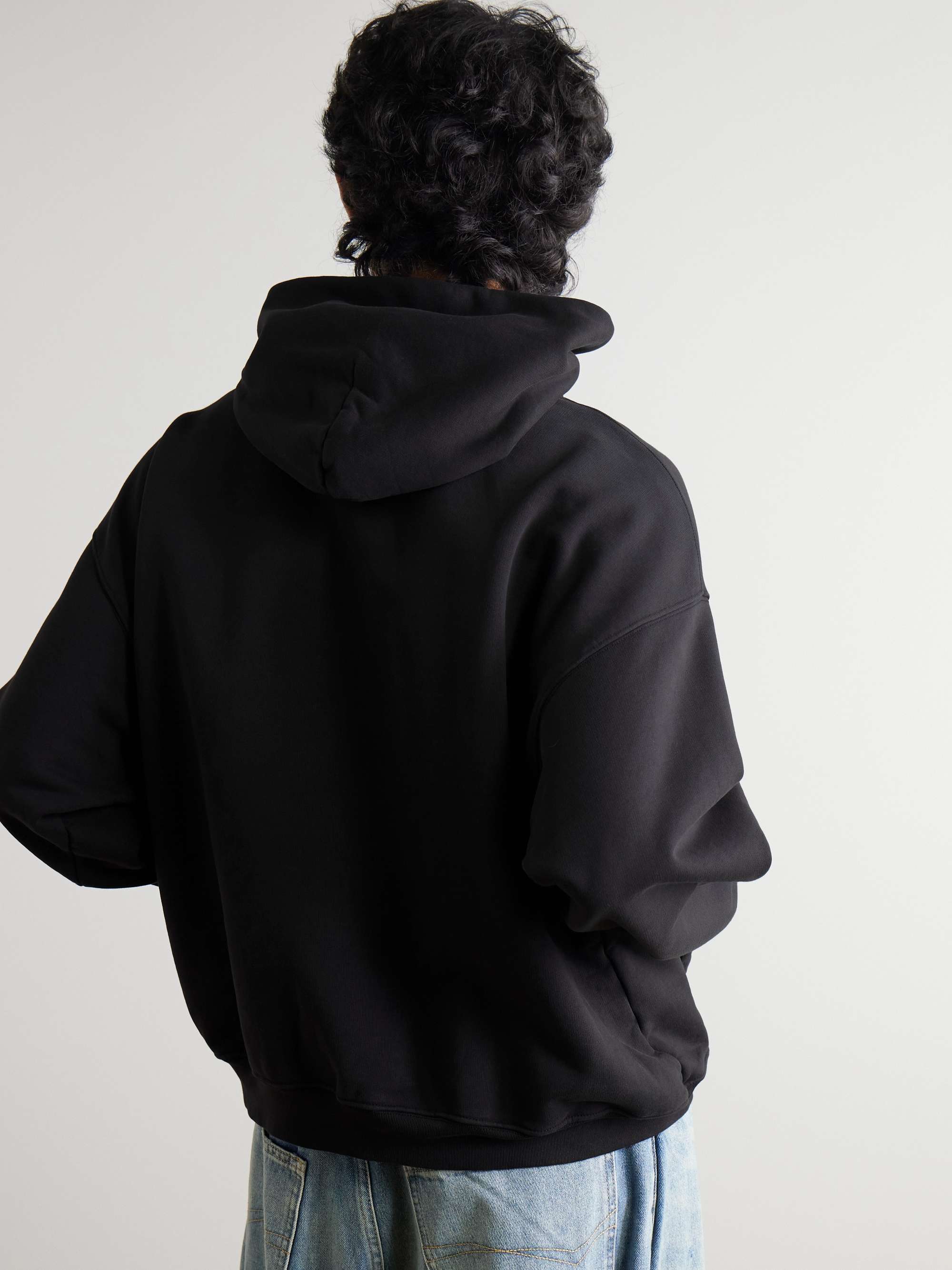 Oversized Logo-Print Cotton-Jersey Hoodie view