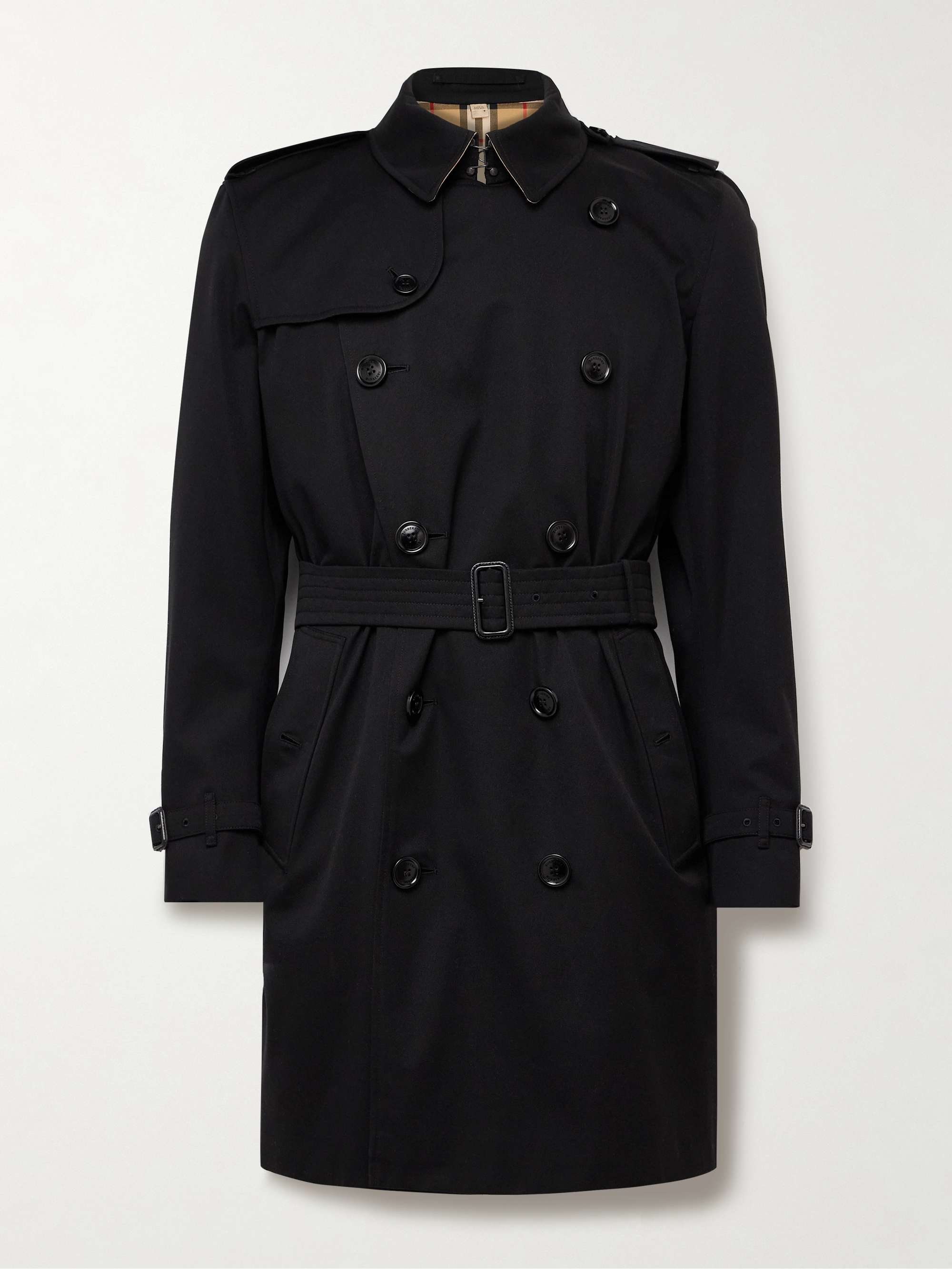Kensington Double-Breasted Belted Cotton-Gabardine Trench Coat hero visual