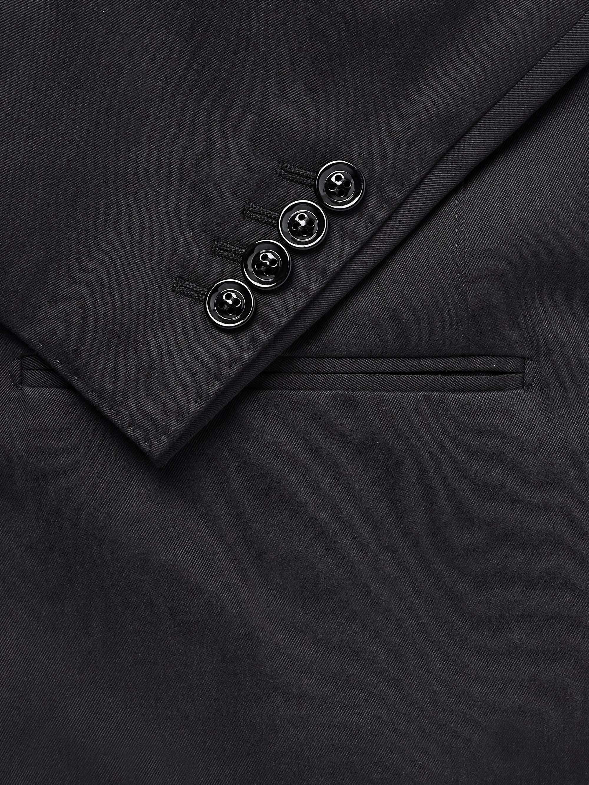 Double-Breasted Shawl-Lapel Silk-Twill Tuxedo Jacket view