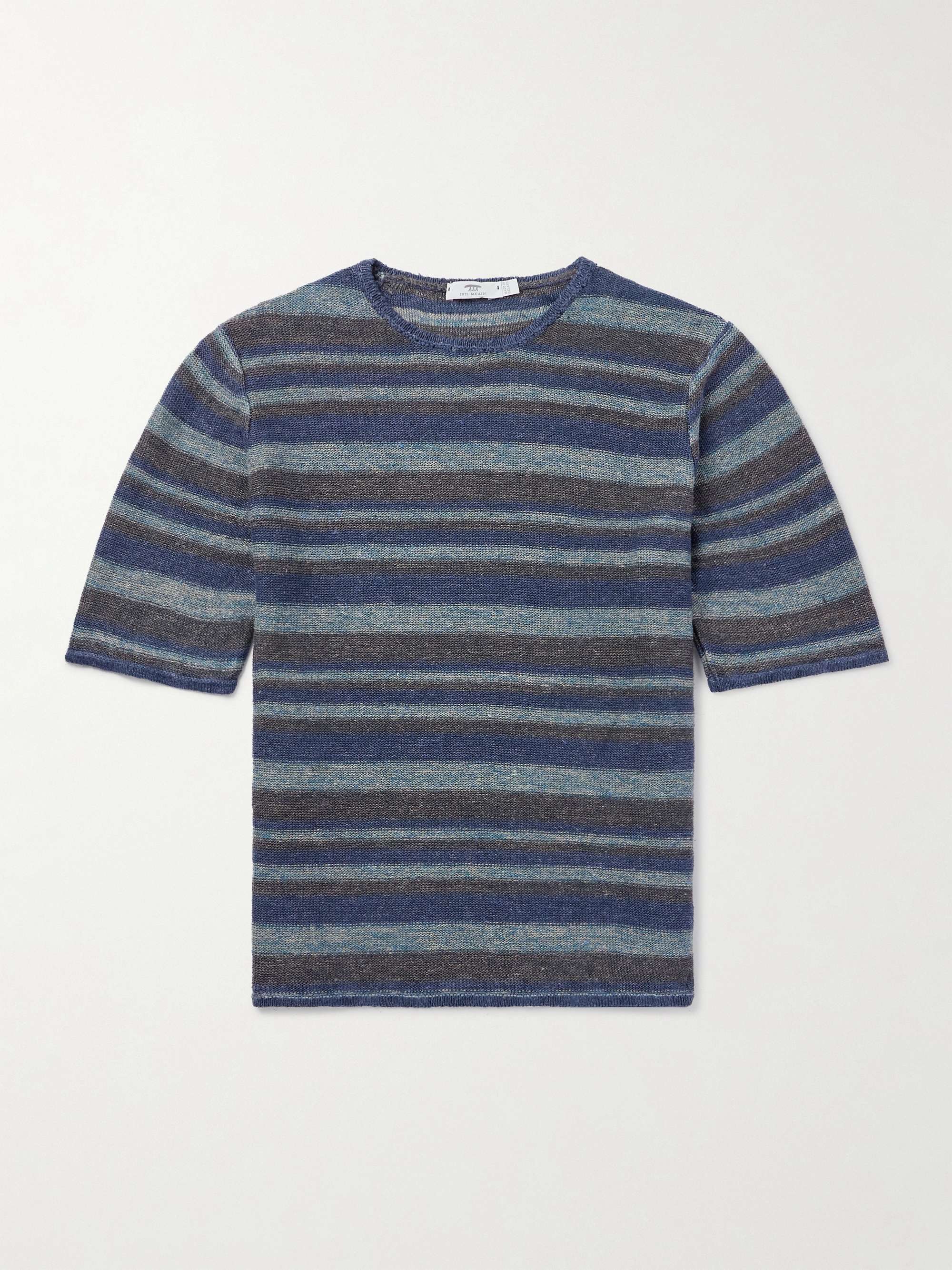 Strata Striped Knitted Linen T-Shirt hero visual