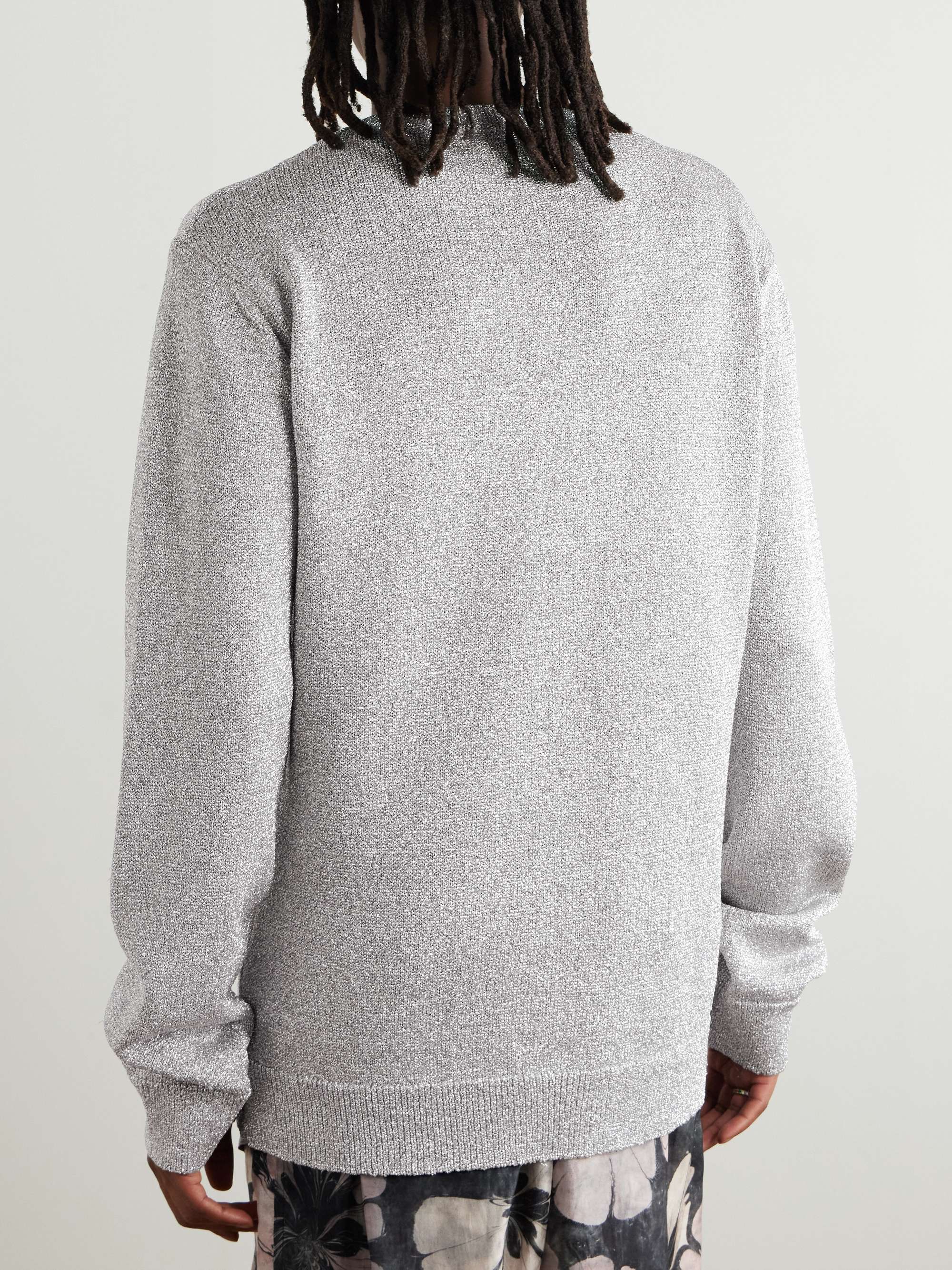 Oversized Metallic Knitted Sweater view