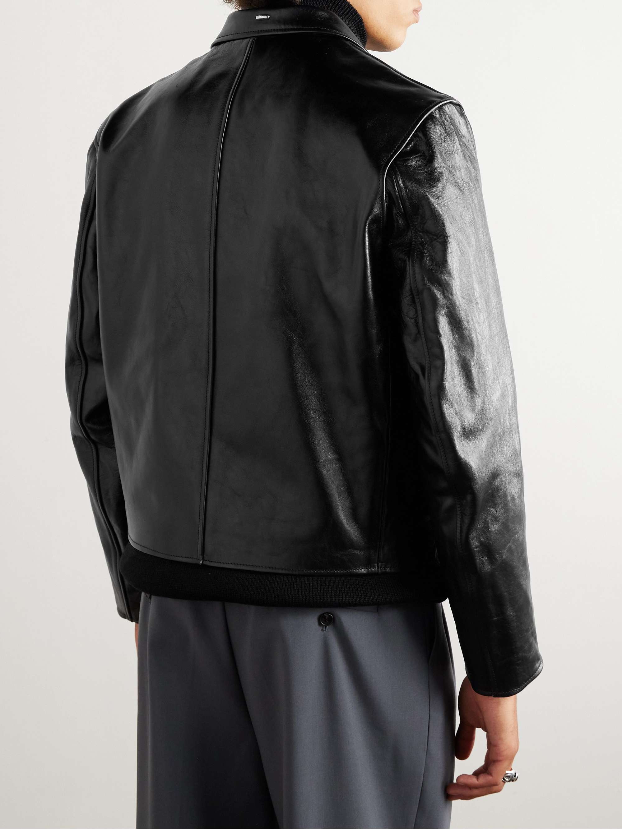 Mini Leather Blouson Jacket view